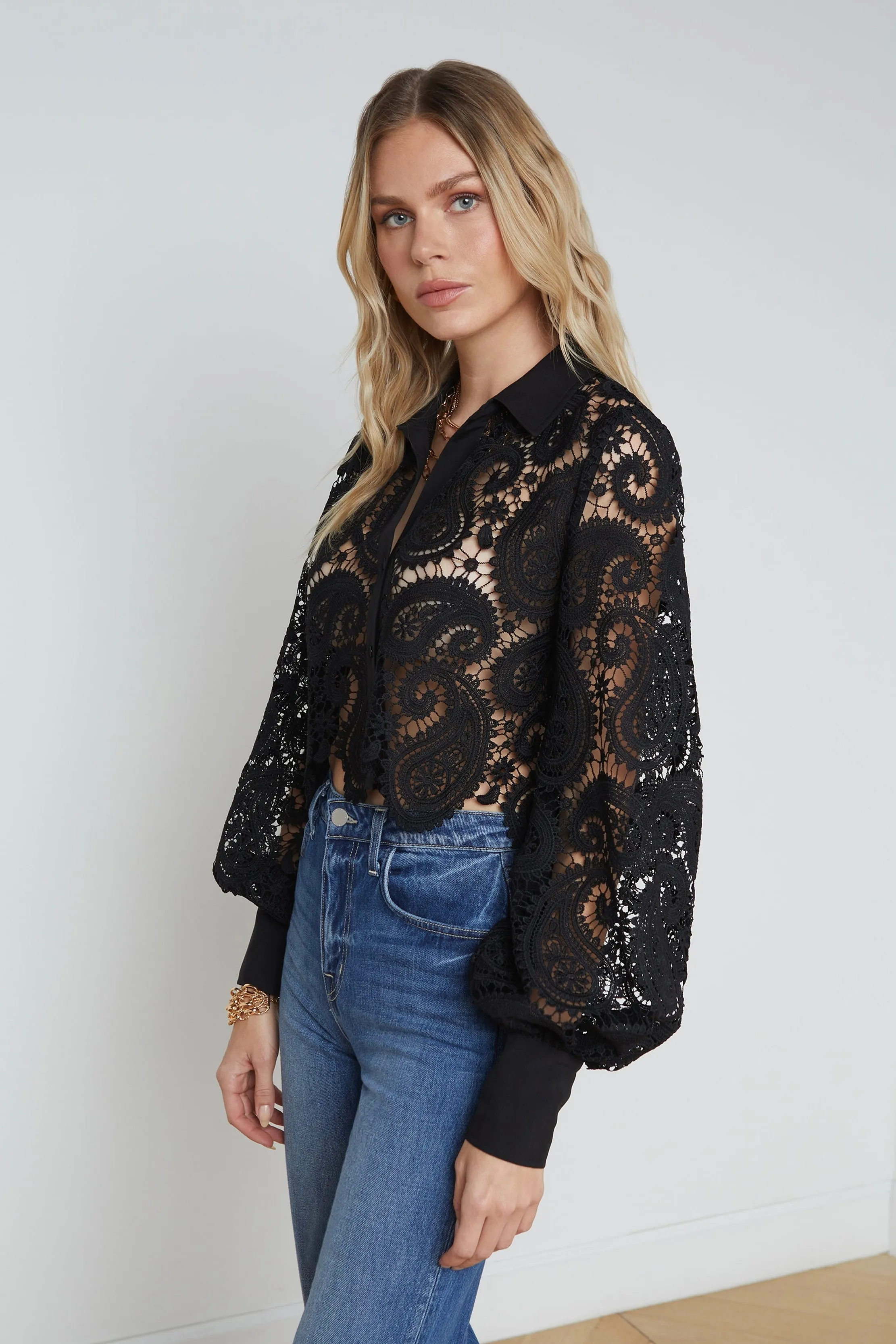 L'Agence Odelia Lace Blouse