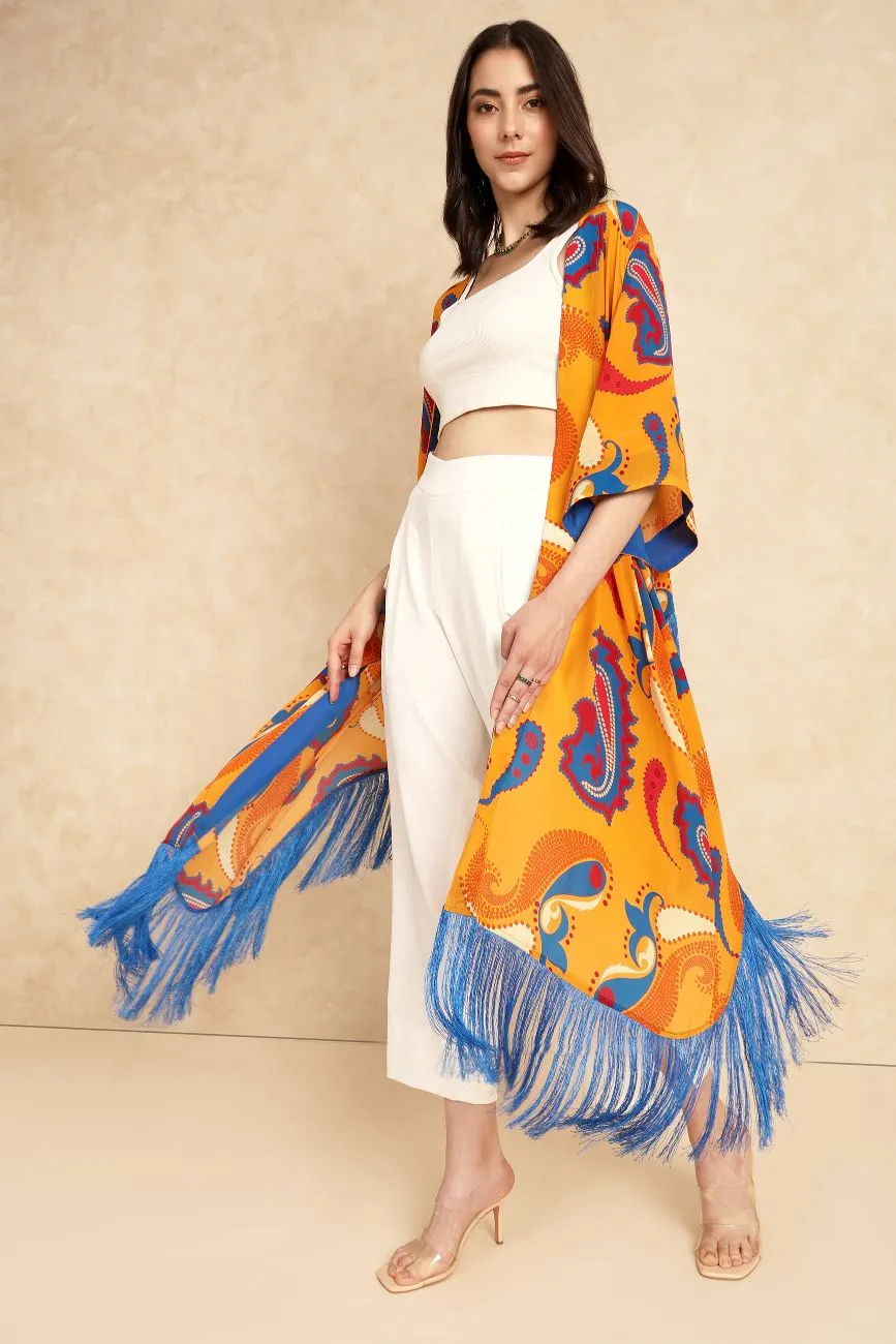 MANGO FRINGE DUSTER