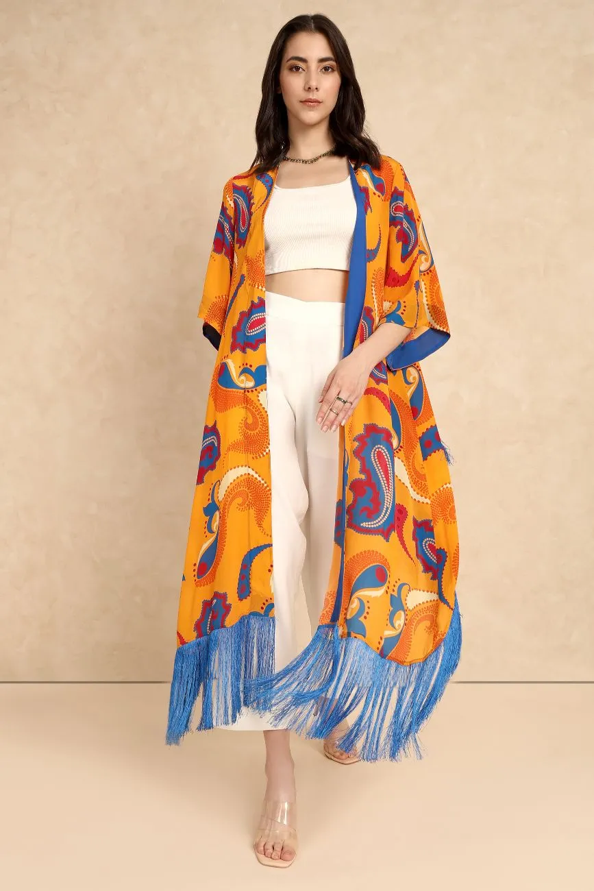 MANGO FRINGE DUSTER