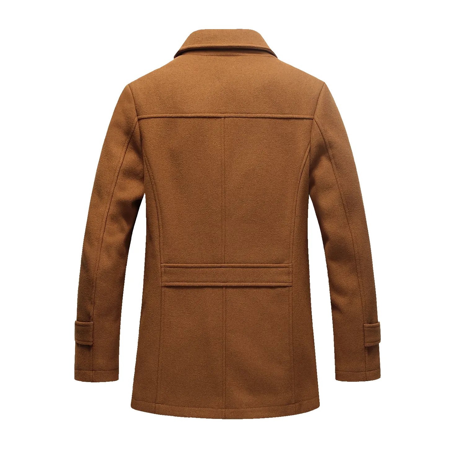 Men's Gentle Double Layered Wool Pea Coat