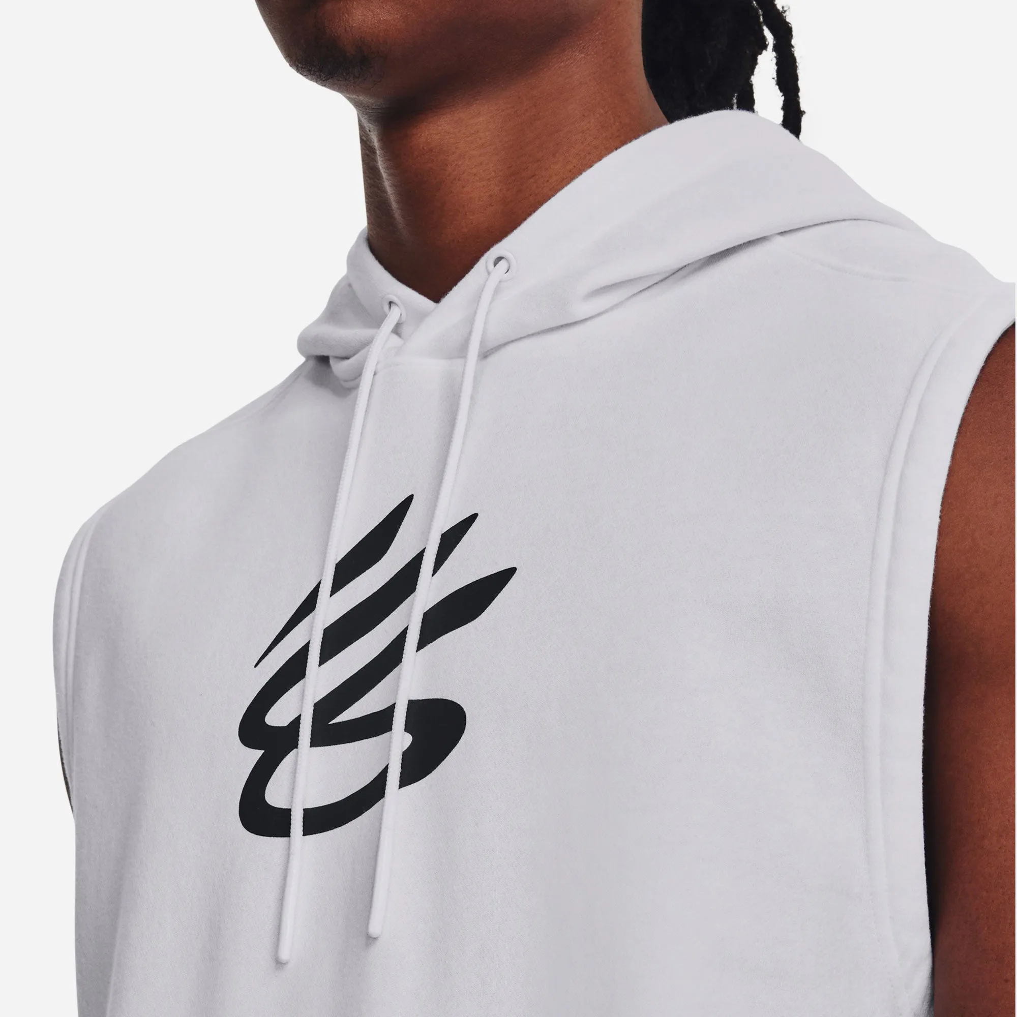 Áo Hoodie Nam Under Armour Curry Fleece Sleeveless - Trắng