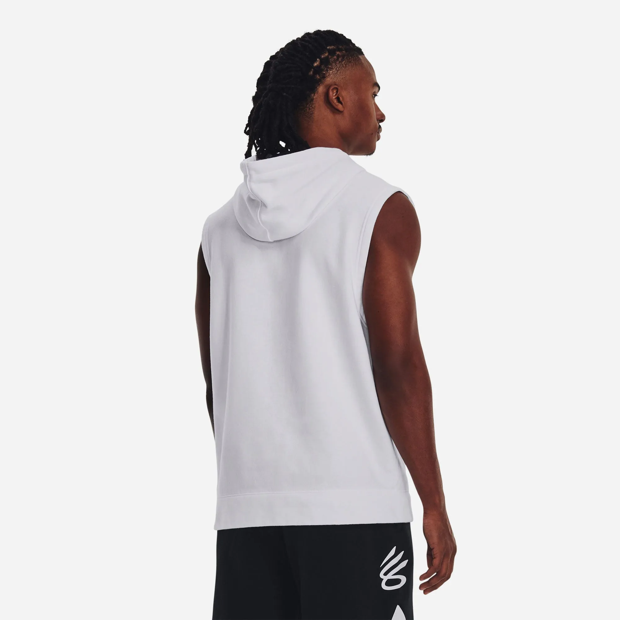 Áo Hoodie Nam Under Armour Curry Fleece Sleeveless - Trắng