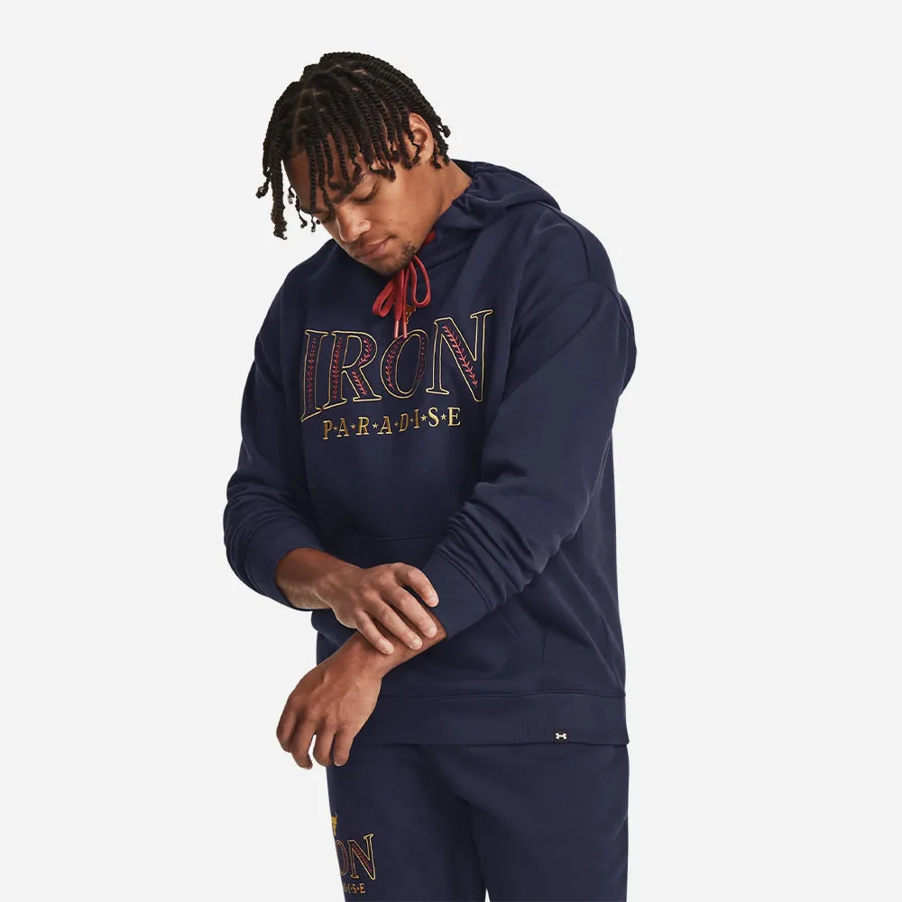 Áo Hoodie Under Armour Project Rock Rival Fleece - Xanh Navy