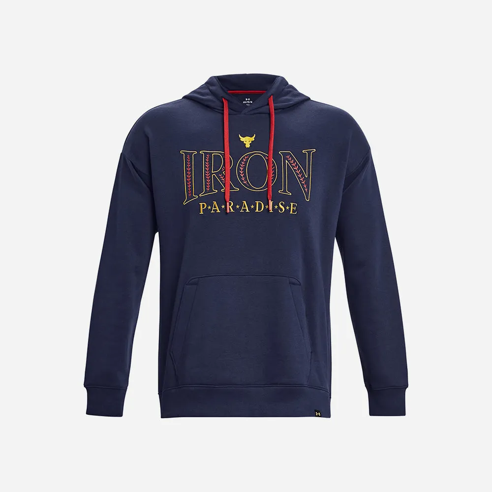 Áo Hoodie Under Armour Project Rock Rival Fleece - Xanh Navy