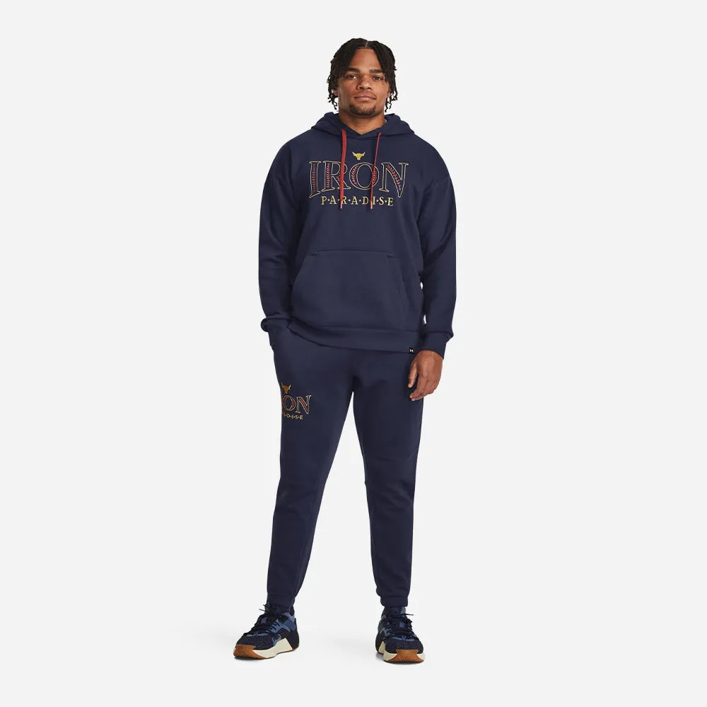 Áo Hoodie Under Armour Project Rock Rival Fleece - Xanh Navy