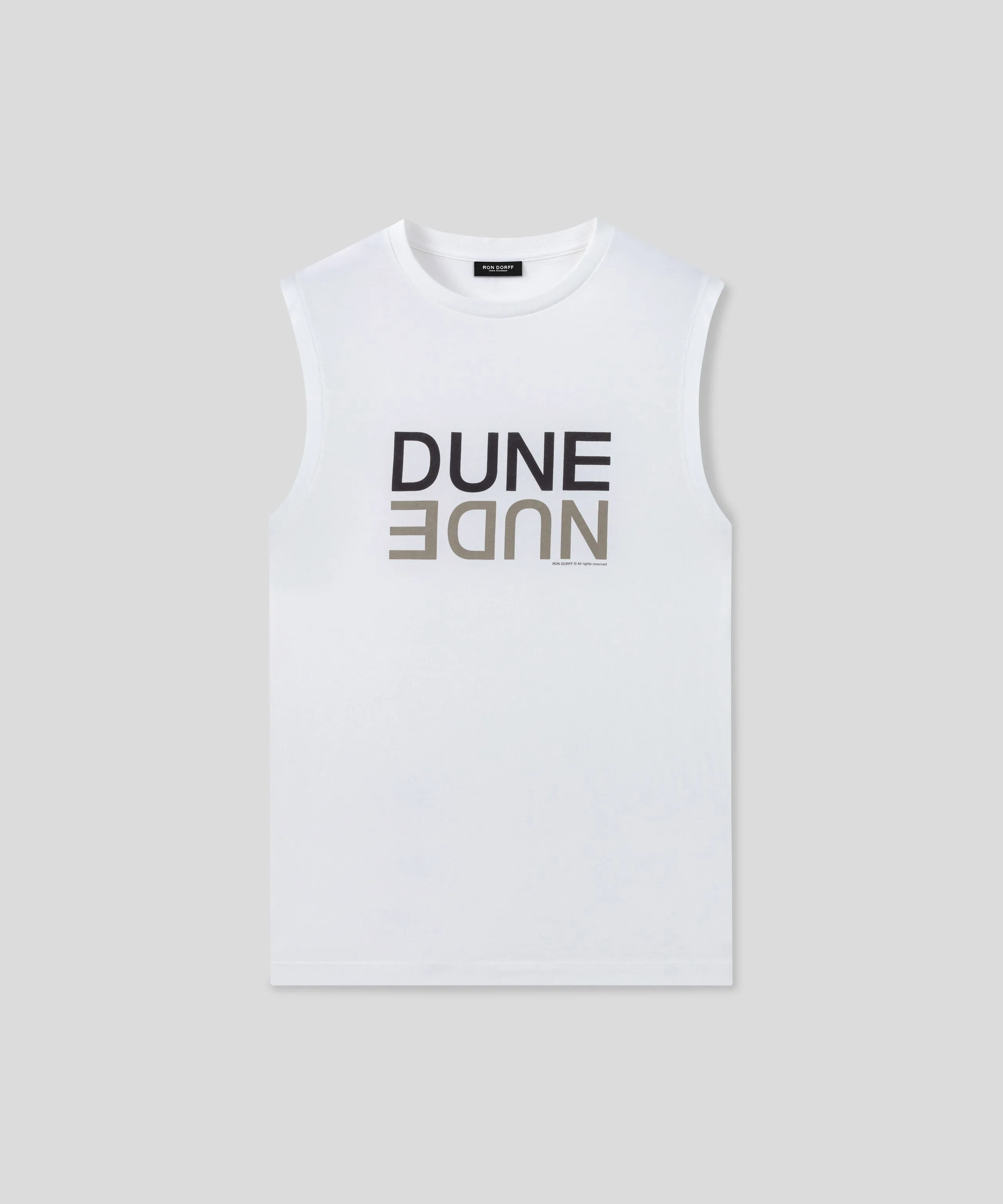 Organic Cotton Sleeveless T-Shirt "DUNE": Optic White