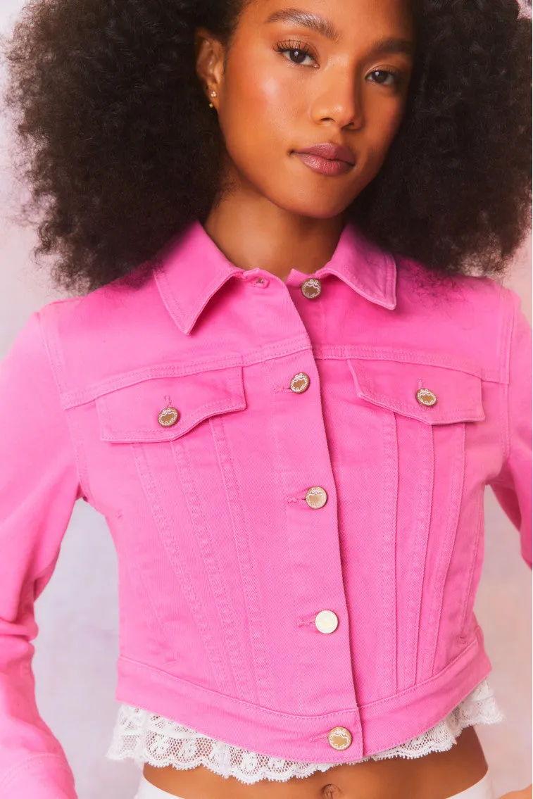 Paltro Cropped Corset Denim Jacket