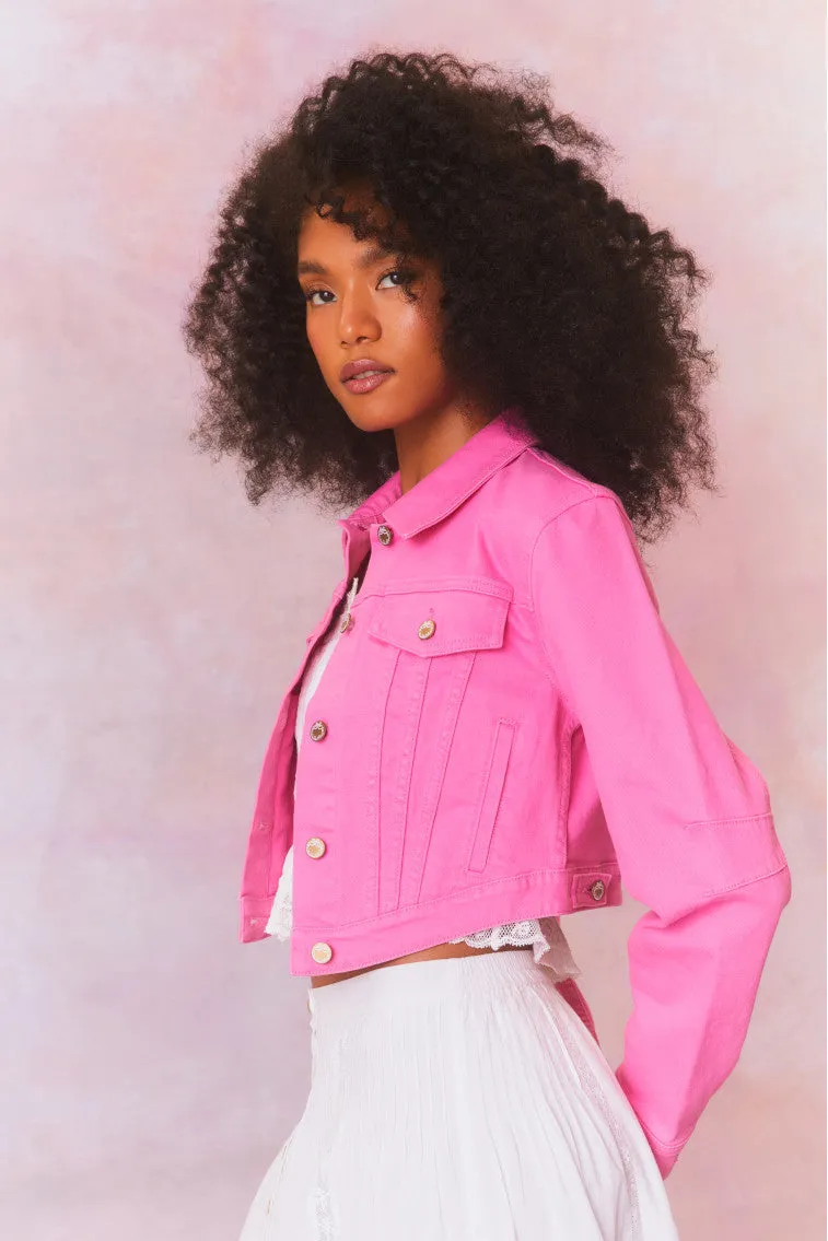 Paltro Cropped Corset Denim Jacket