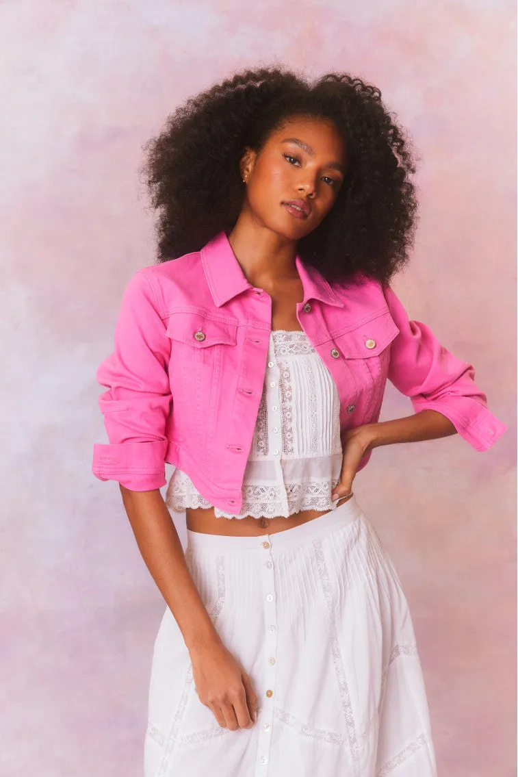 Paltro Cropped Corset Denim Jacket