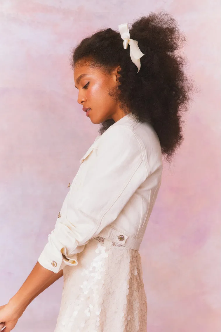 Paltro Cropped Corset Denim Jacket
