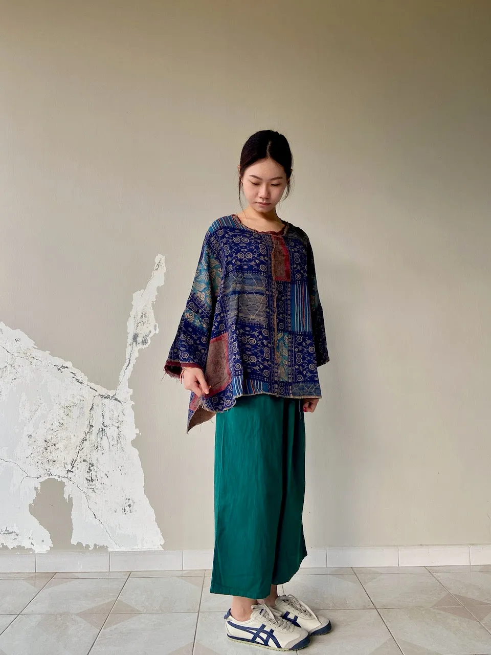 Patchwork Print Maxi Top
