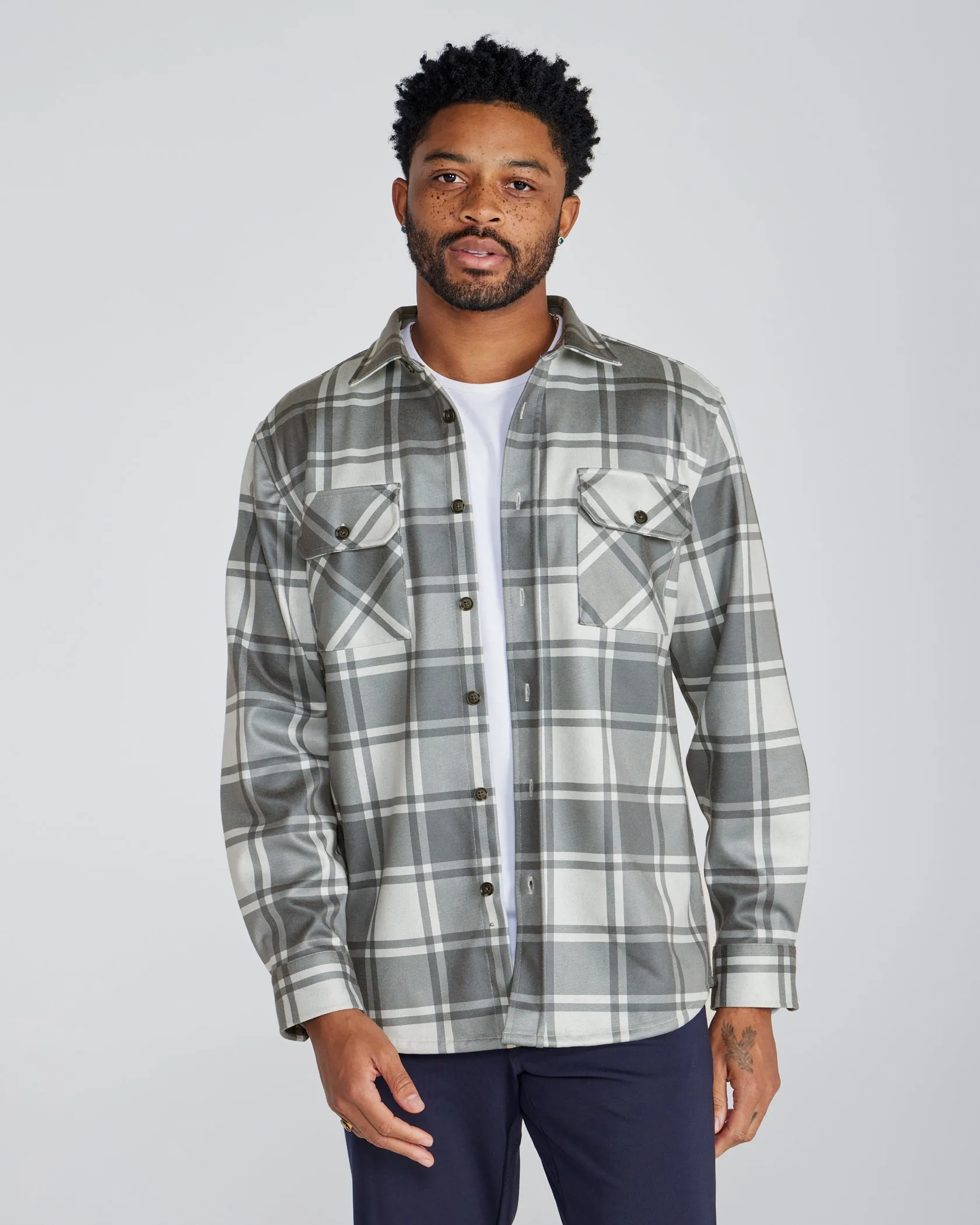 Plaid Coastal Overshirt <!-- Size XL -->