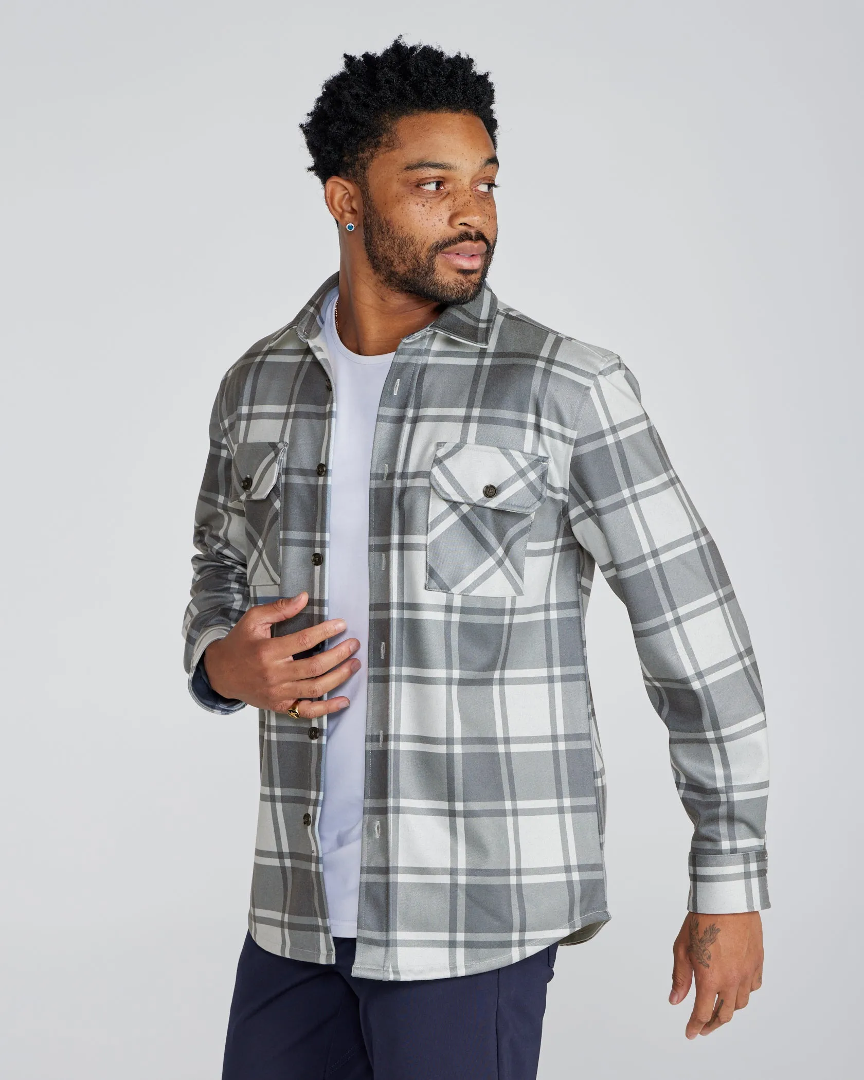 Plaid Coastal Overshirt <!-- Size XL -->