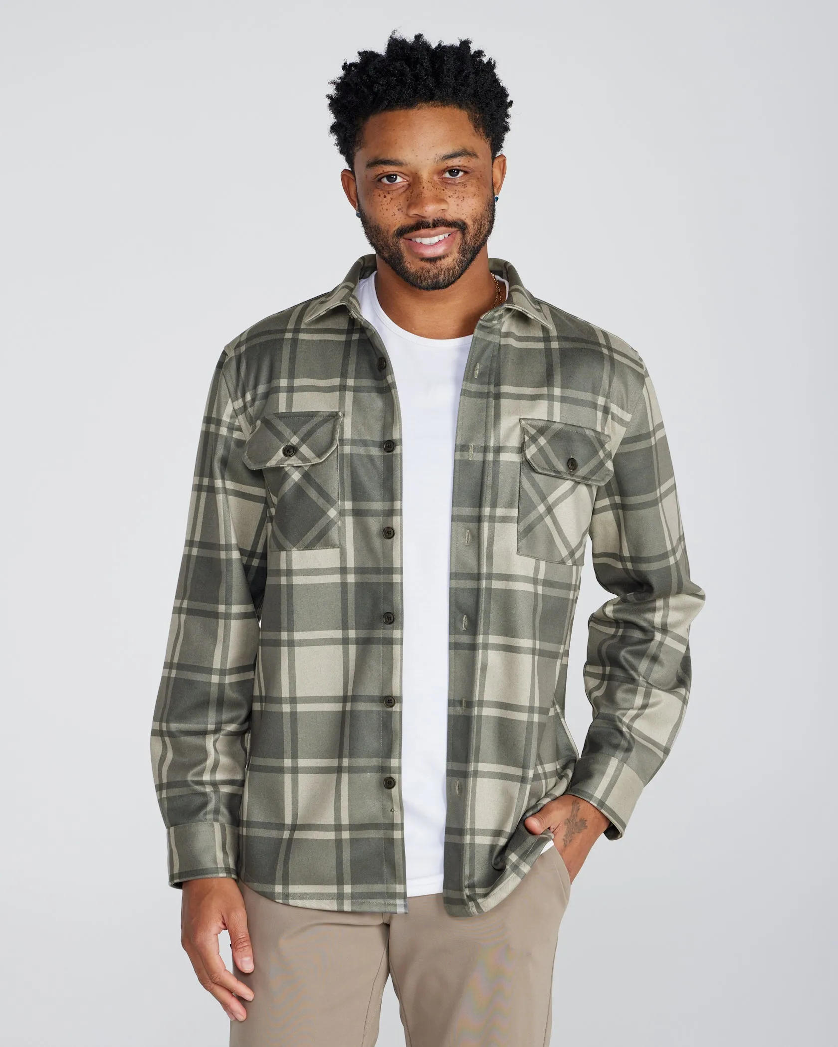 Plaid Coastal Overshirt <!-- Size XL -->