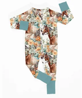 [Pre Order] Fabulous Fall Majestic Mare - Bamboo Zippy Romper (EST SHIP LATE OCT)