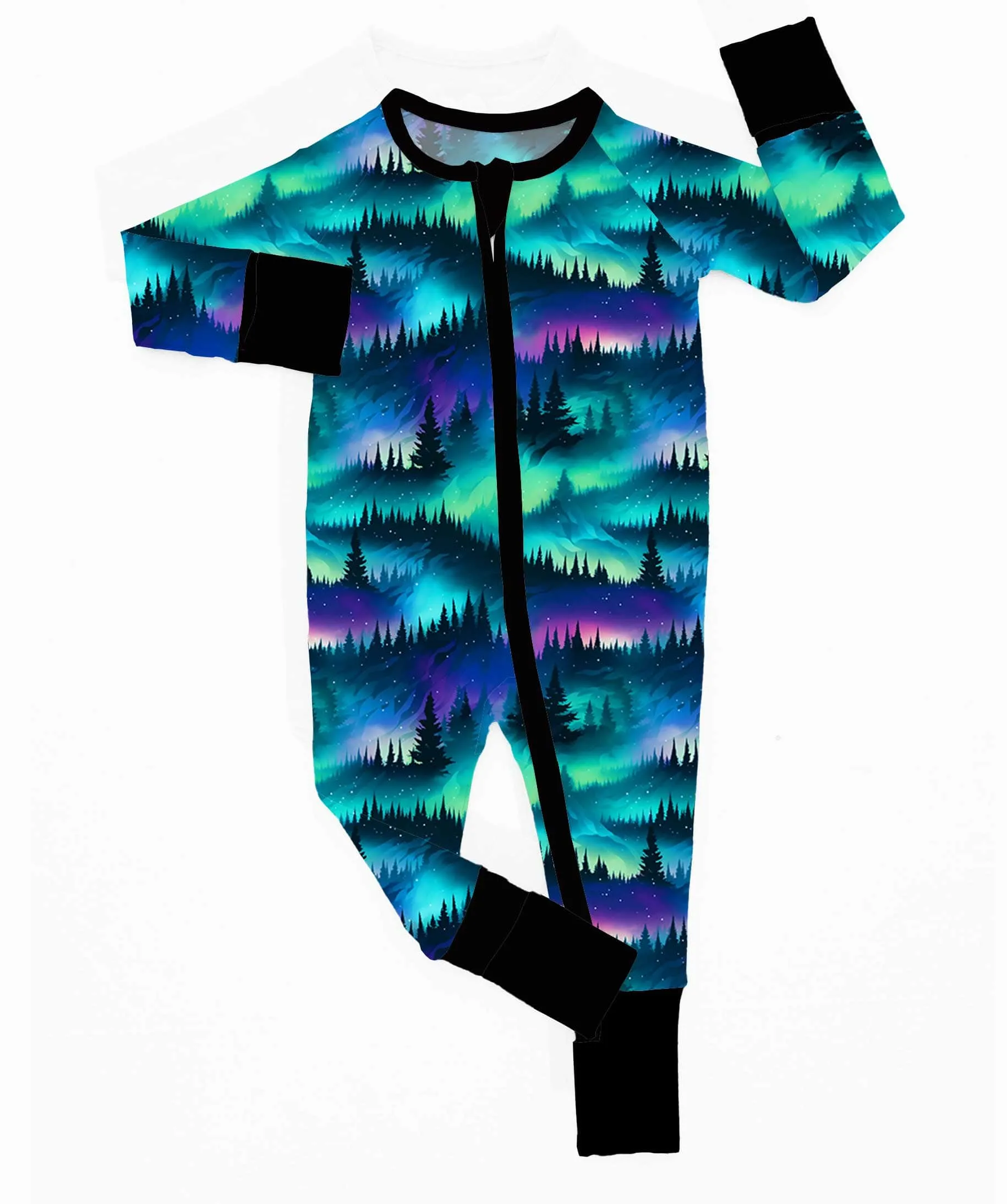 [Pre Order] Fabulous Fall Northern Lights - Bamboo Zippy Romper (EST SHIP LATE OCT)