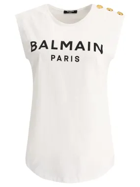 "BALMAIN" SLEEVELESS T-SHIRT