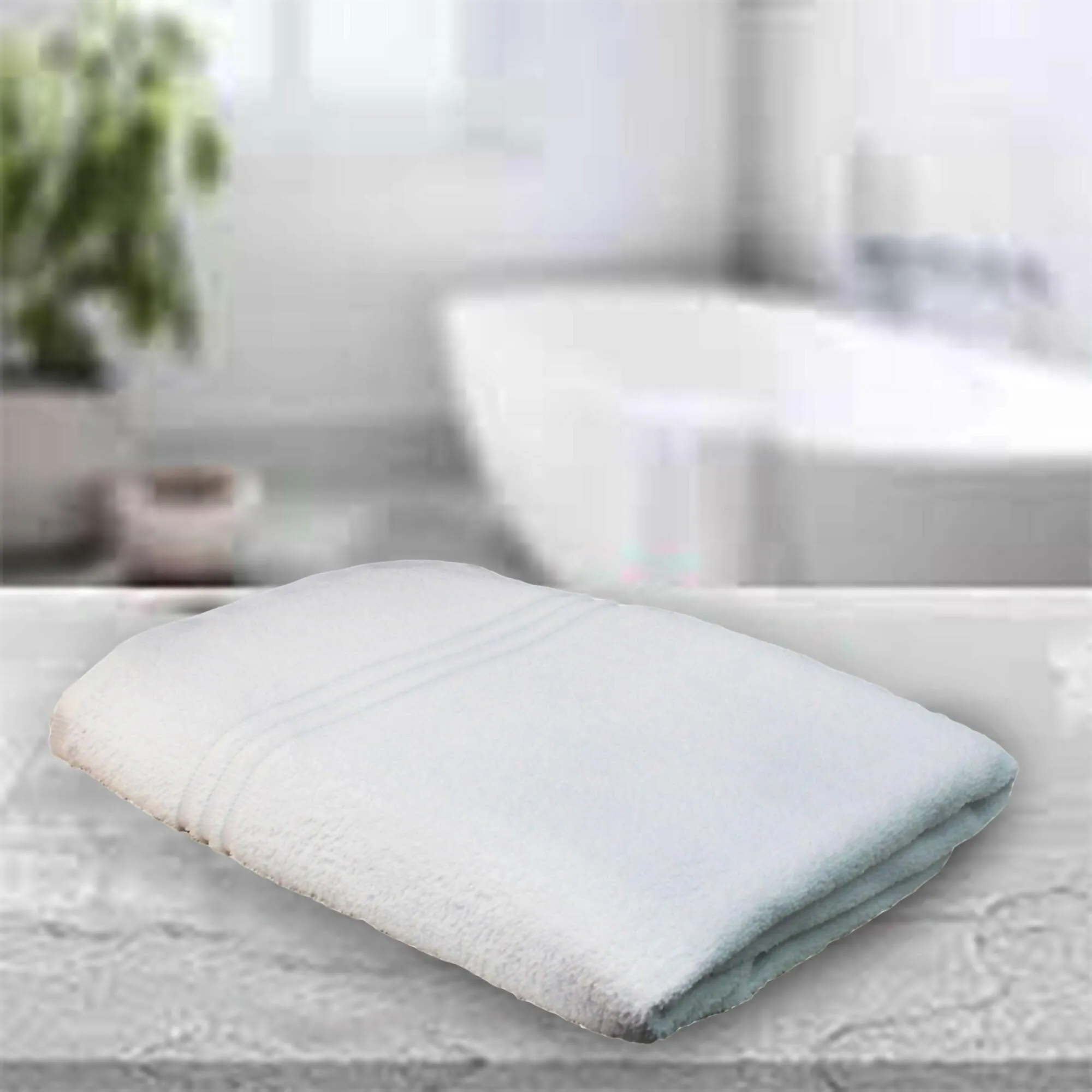 "Lushomes Microfibre Bath Towel: Quick-Dry, Large Size (30x55 Inch), 275 GSM, White"
