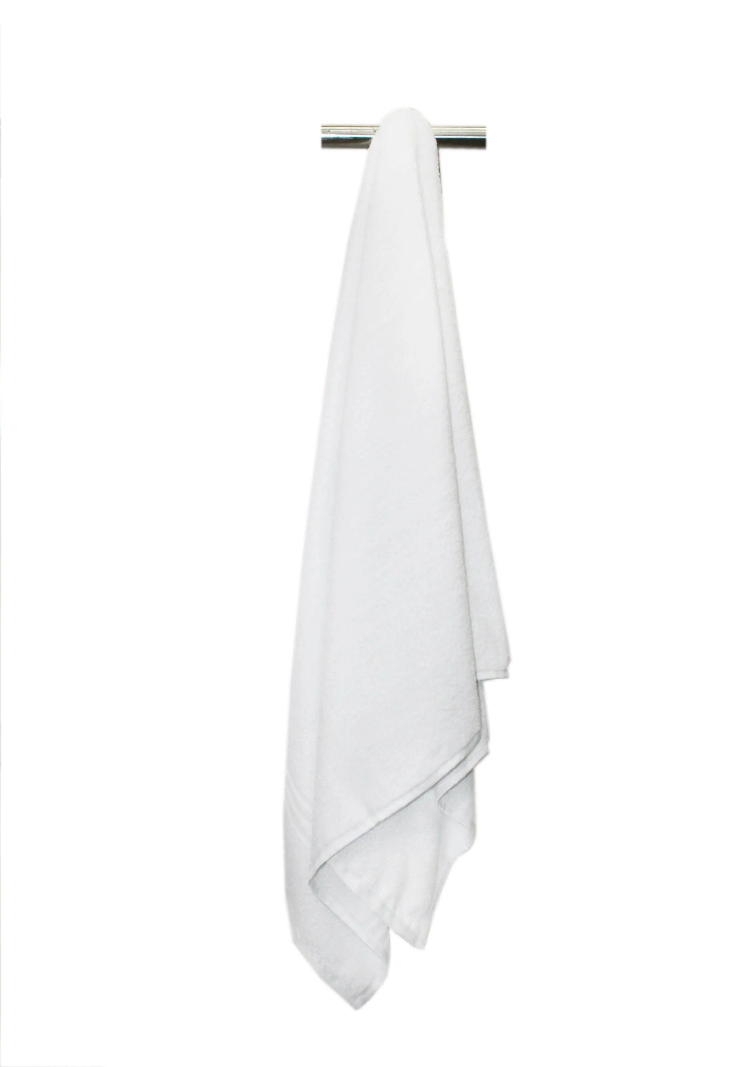 "Lushomes Microfibre Bath Towel: Quick-Dry, Large Size (30x55 Inch), 275 GSM, White"