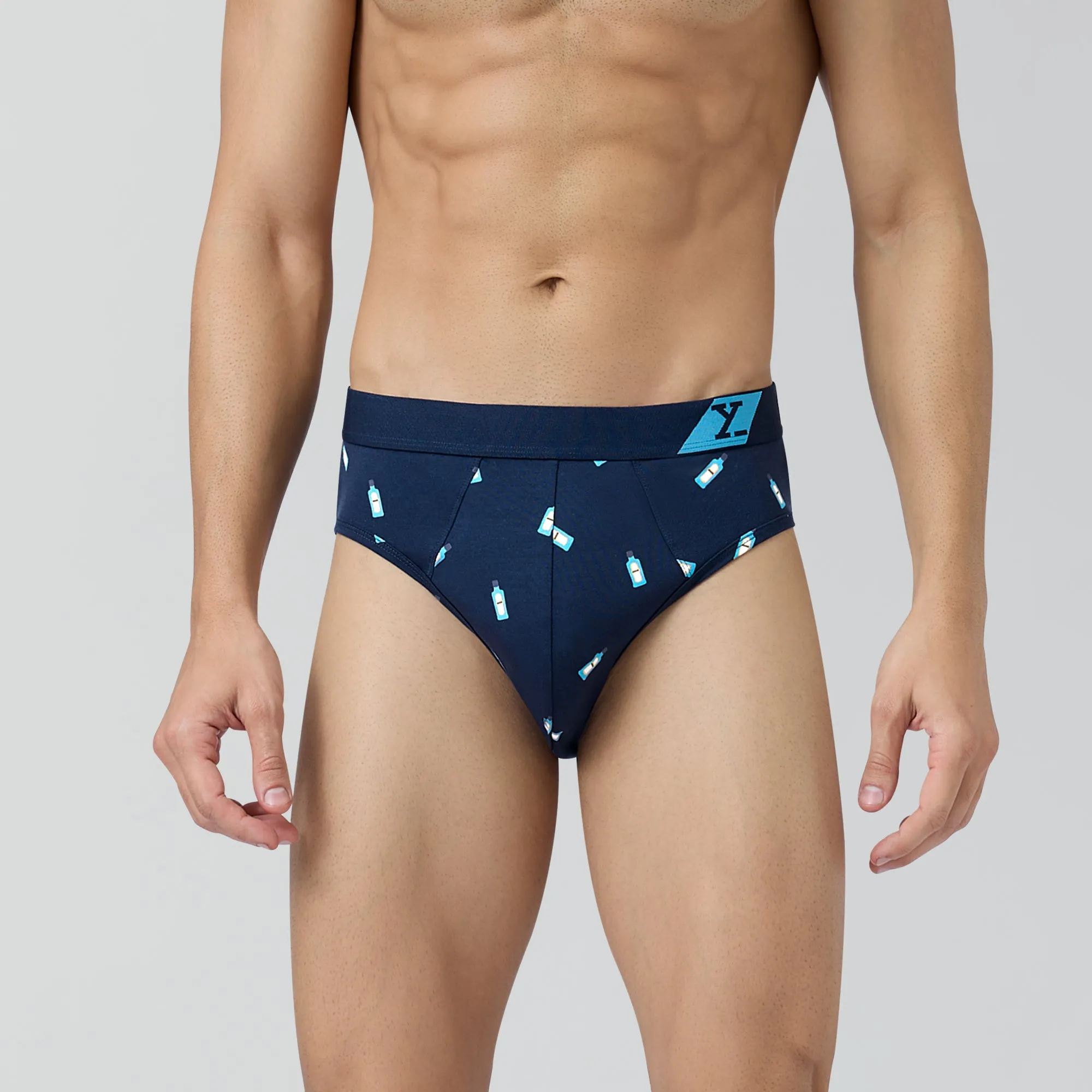 Splash Cotton Stretch Briefs Gin Blue