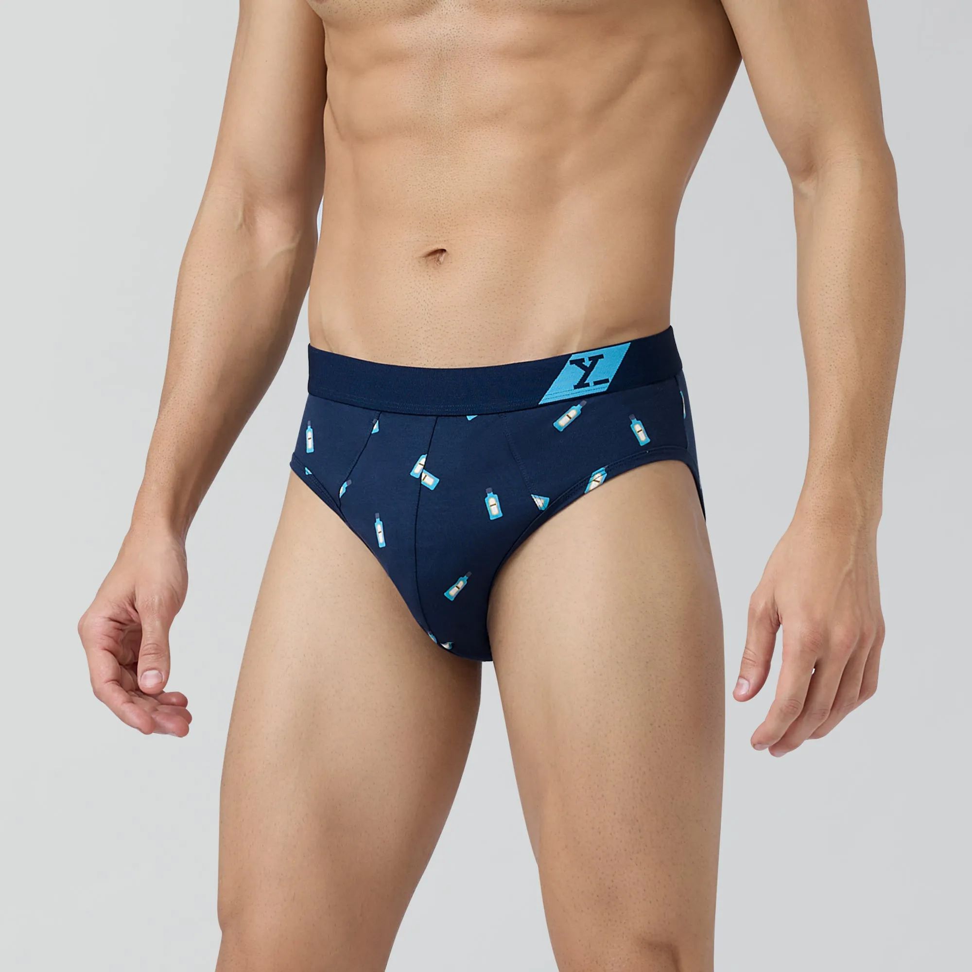 Splash Cotton Stretch Briefs Gin Blue