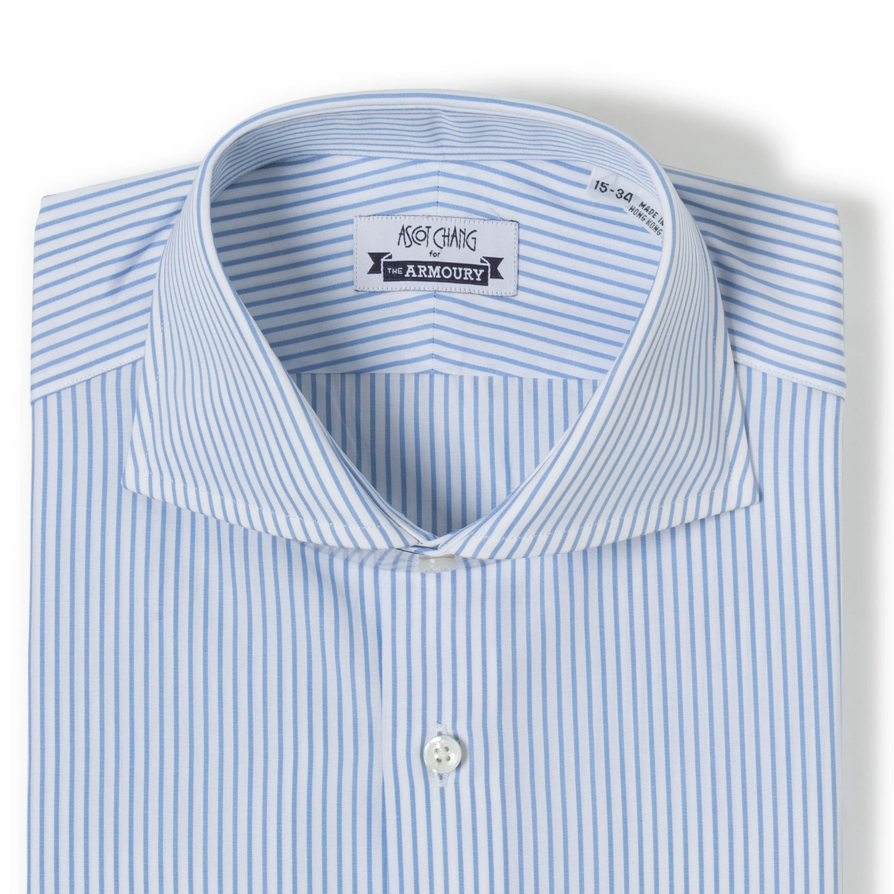 Stripe Spread Collar Shirt