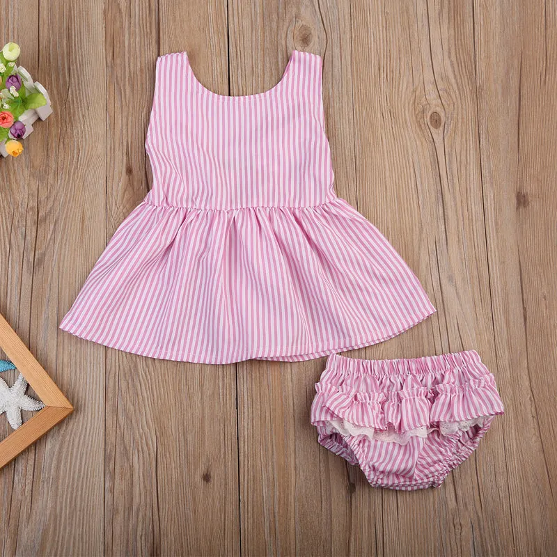 Striped Bow Tie Dress