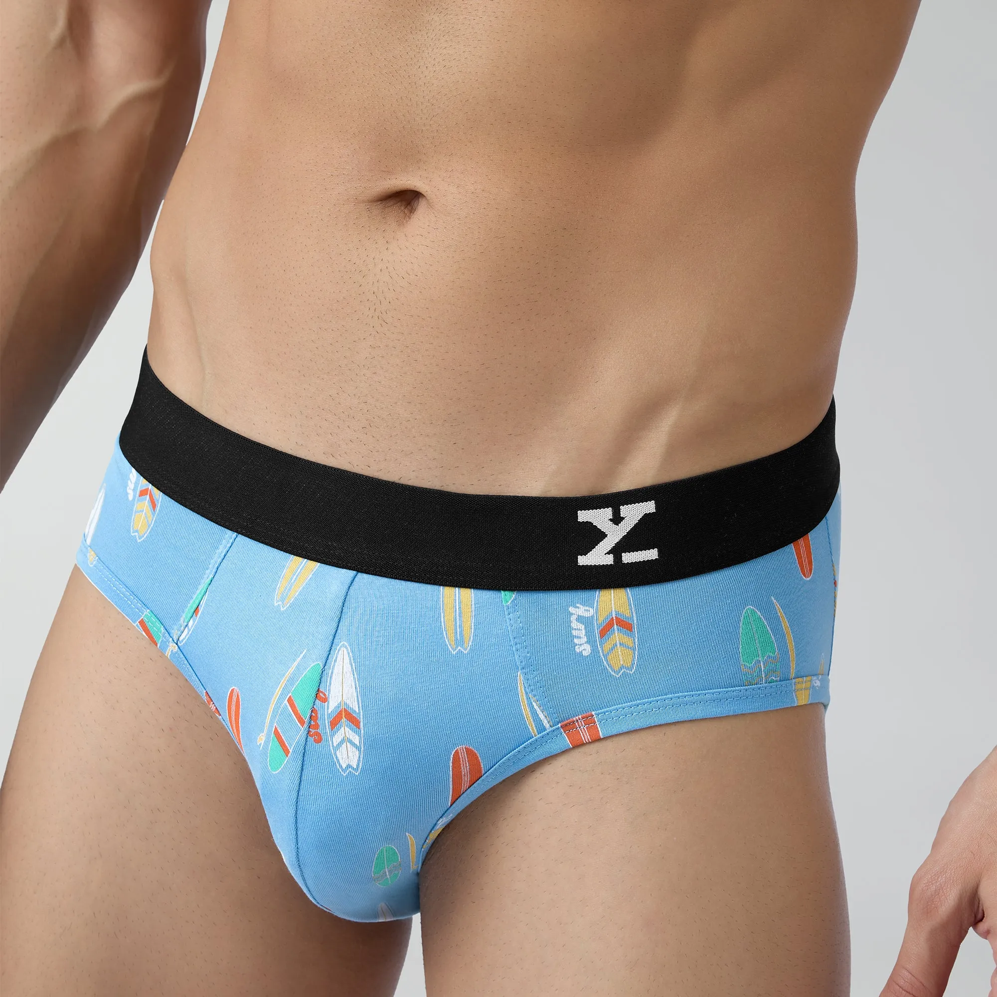 Surf Cotton Stretch Briefs Surfboard Blue
