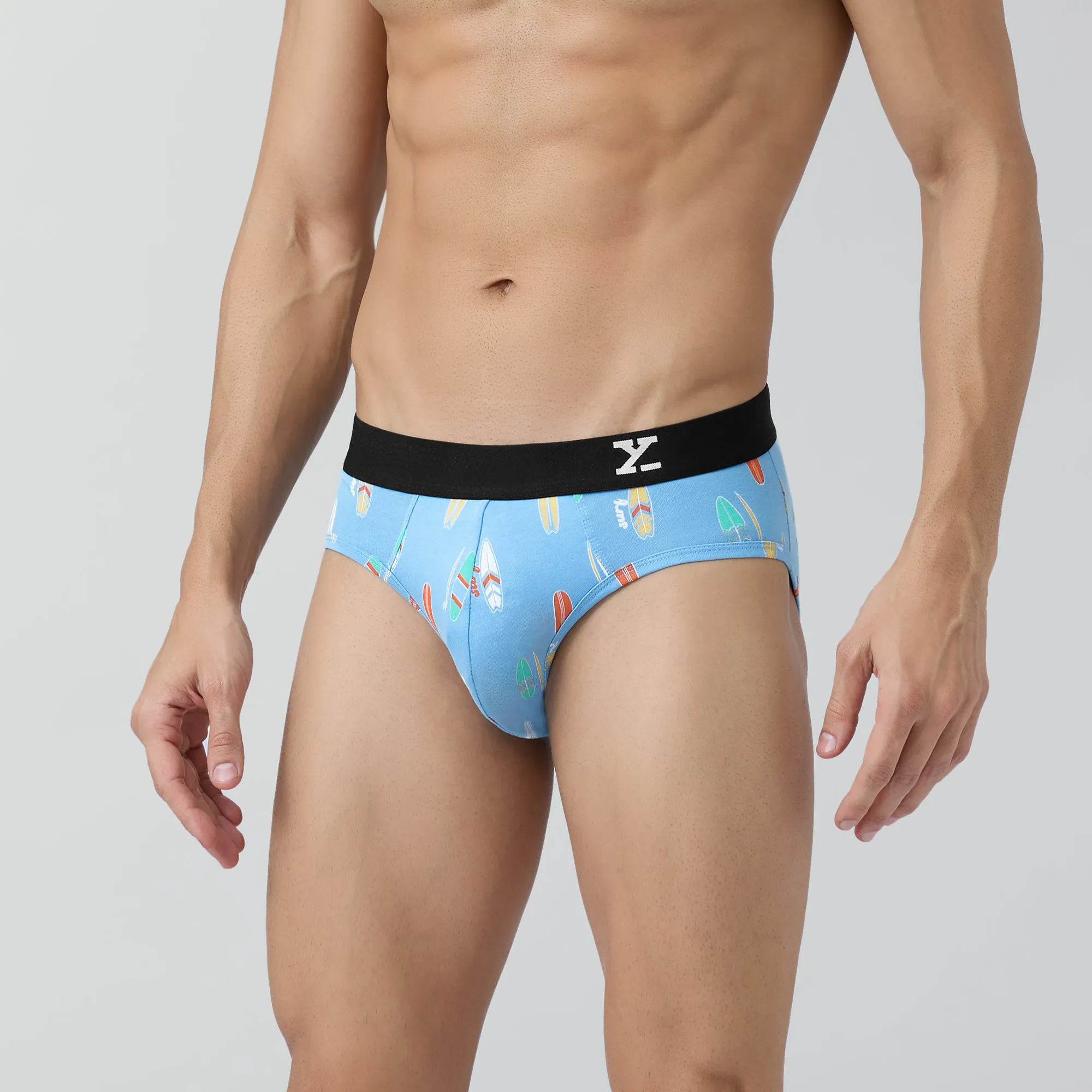 Surf Cotton Stretch Briefs Surfboard Blue