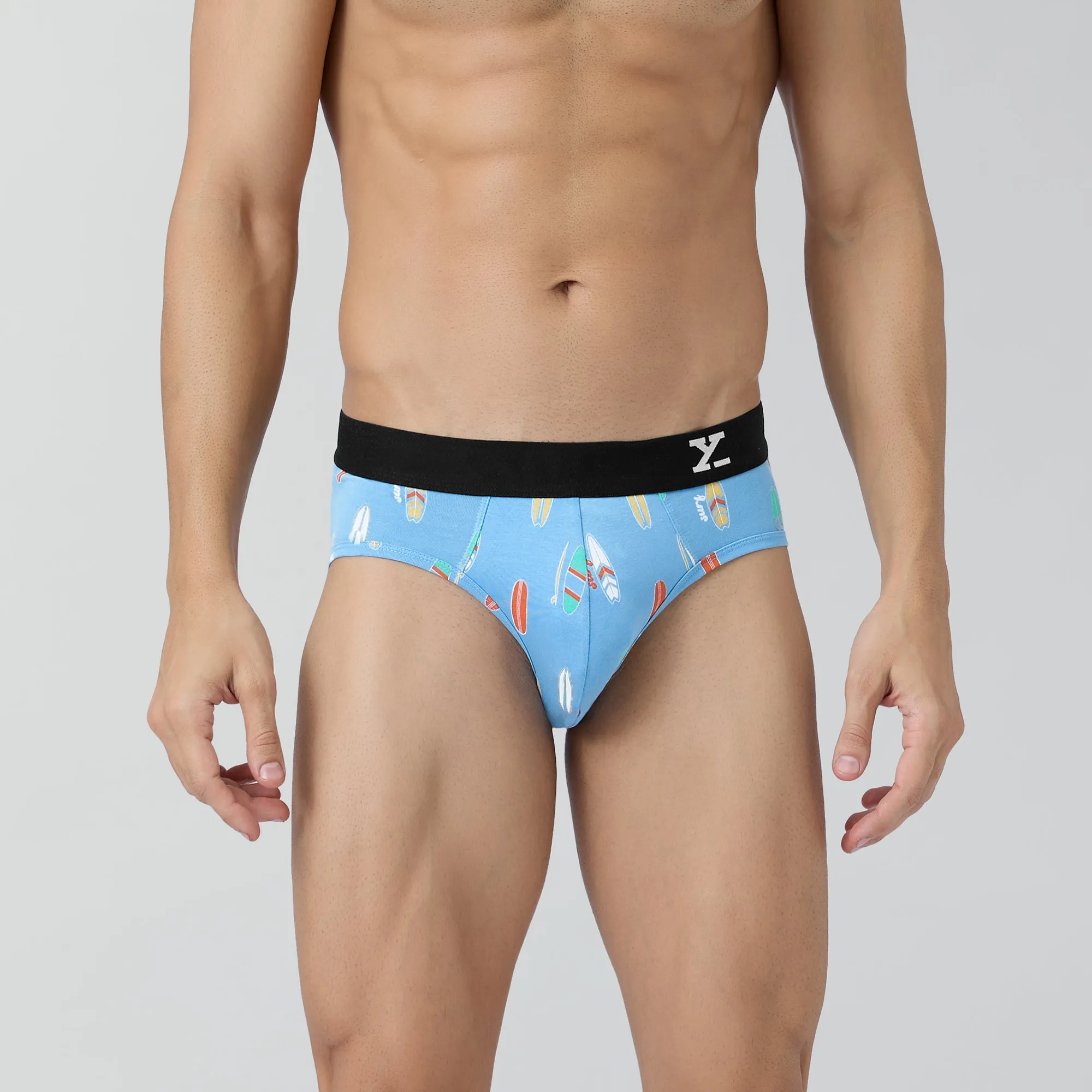 Surf Cotton Stretch Briefs Surfboard Blue