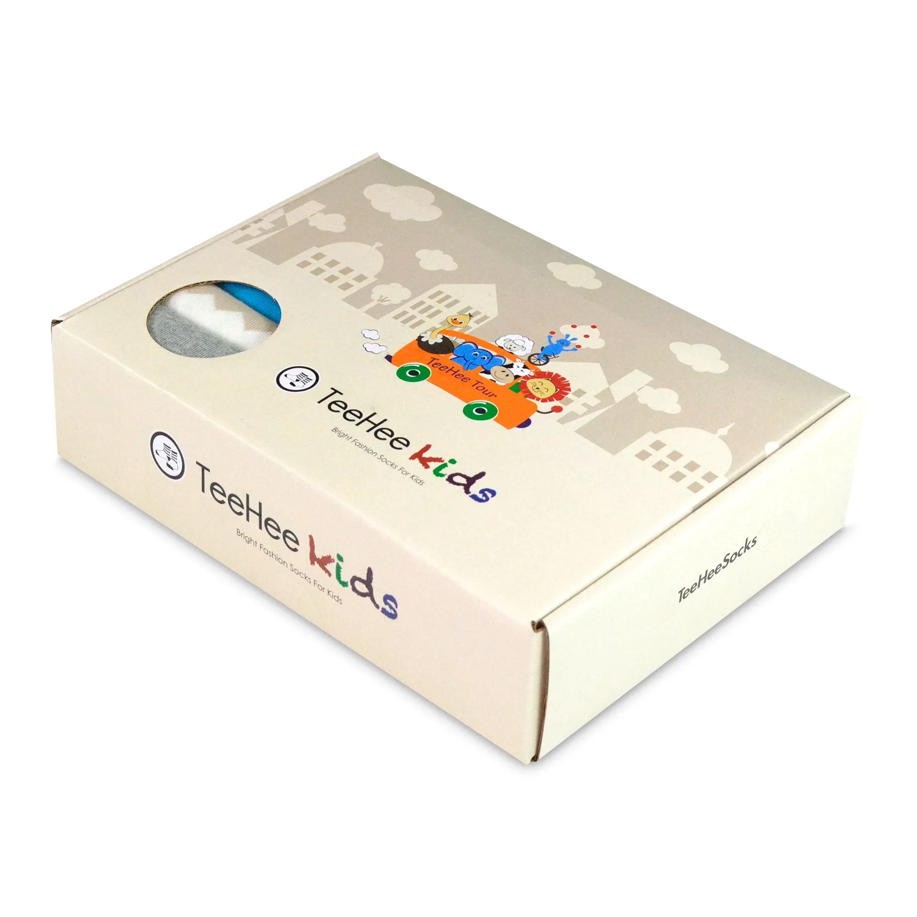 TeeHee Socks Kid's Casual Cotton Short Crew Vintage 18-Pack Gift Box (70846)