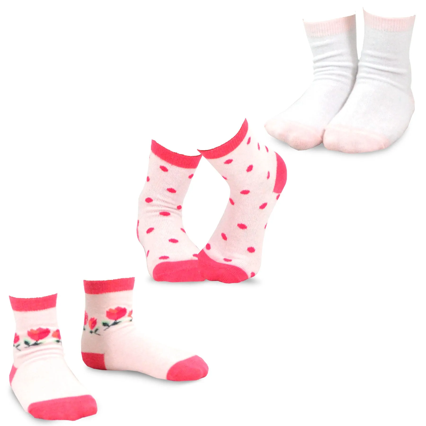 TeeHee Socks Kid's Casual Cotton Short Crew Vintage 18-Pack Gift Box (70846)