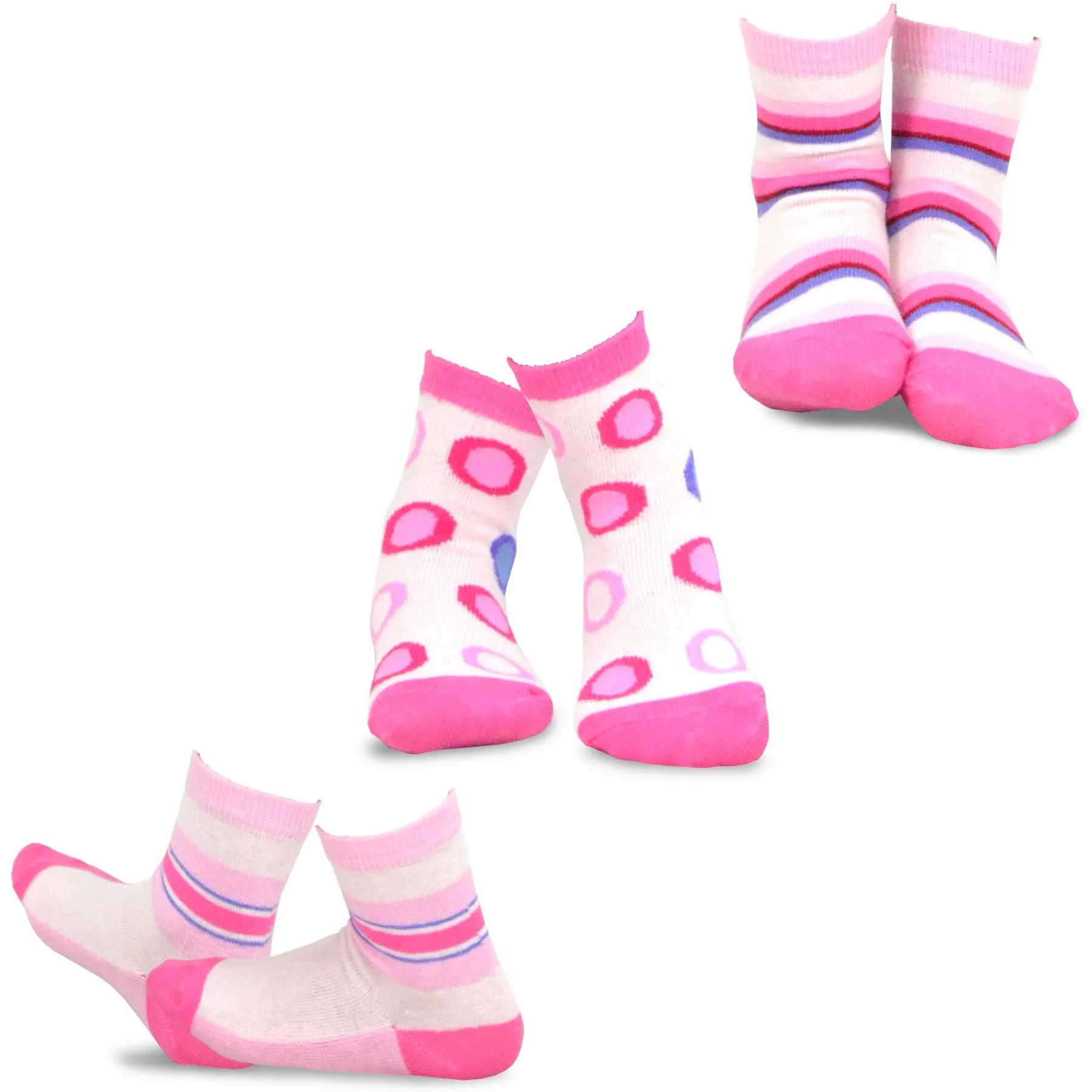 TeeHee Socks Kid's Casual Cotton Short Crew Vintage 18-Pack Gift Box (70846)