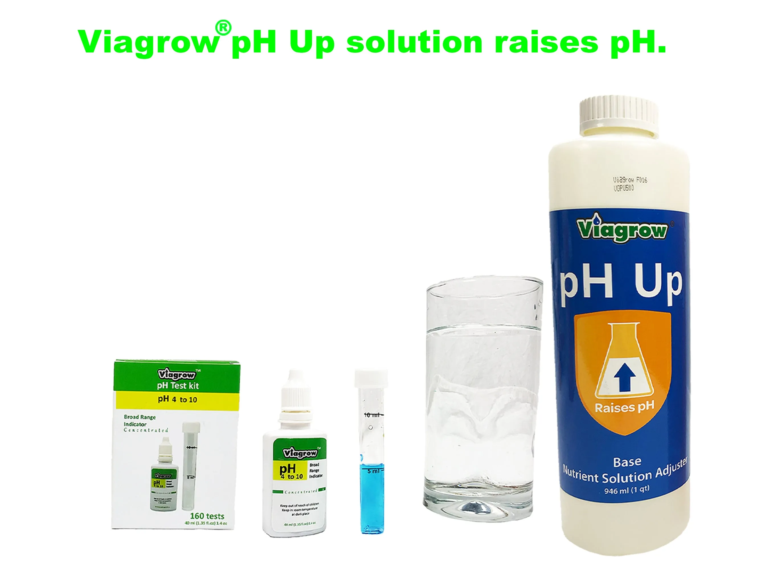 Viagrow 1QT. pH Up Liquid Nutrient Adjusting Solution - Base (Case of 20)
