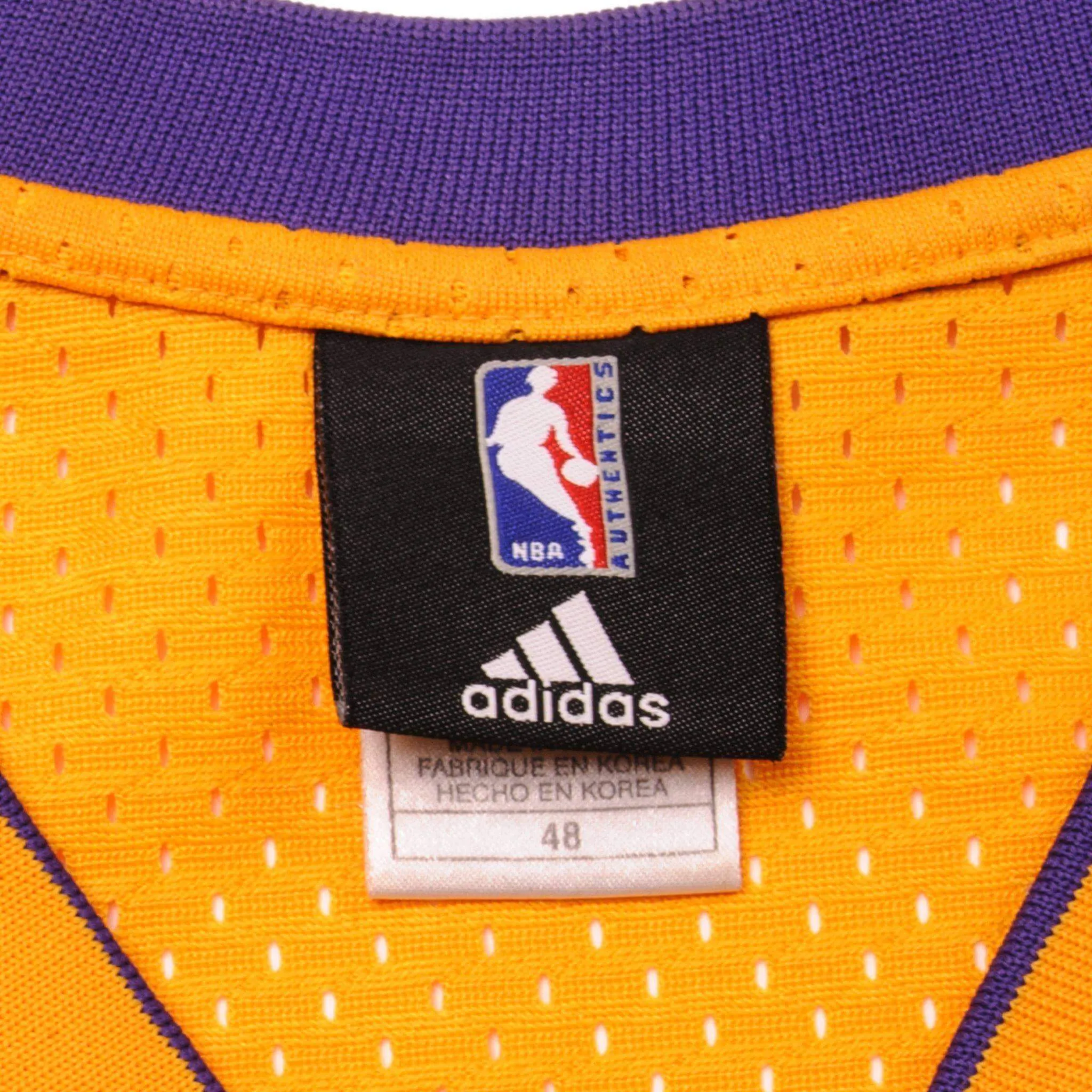 VINTAGE ADIDAS NBA LOS ANGELES LAKERS KOBE BRYANT JERSEY 2007 SIZE 48