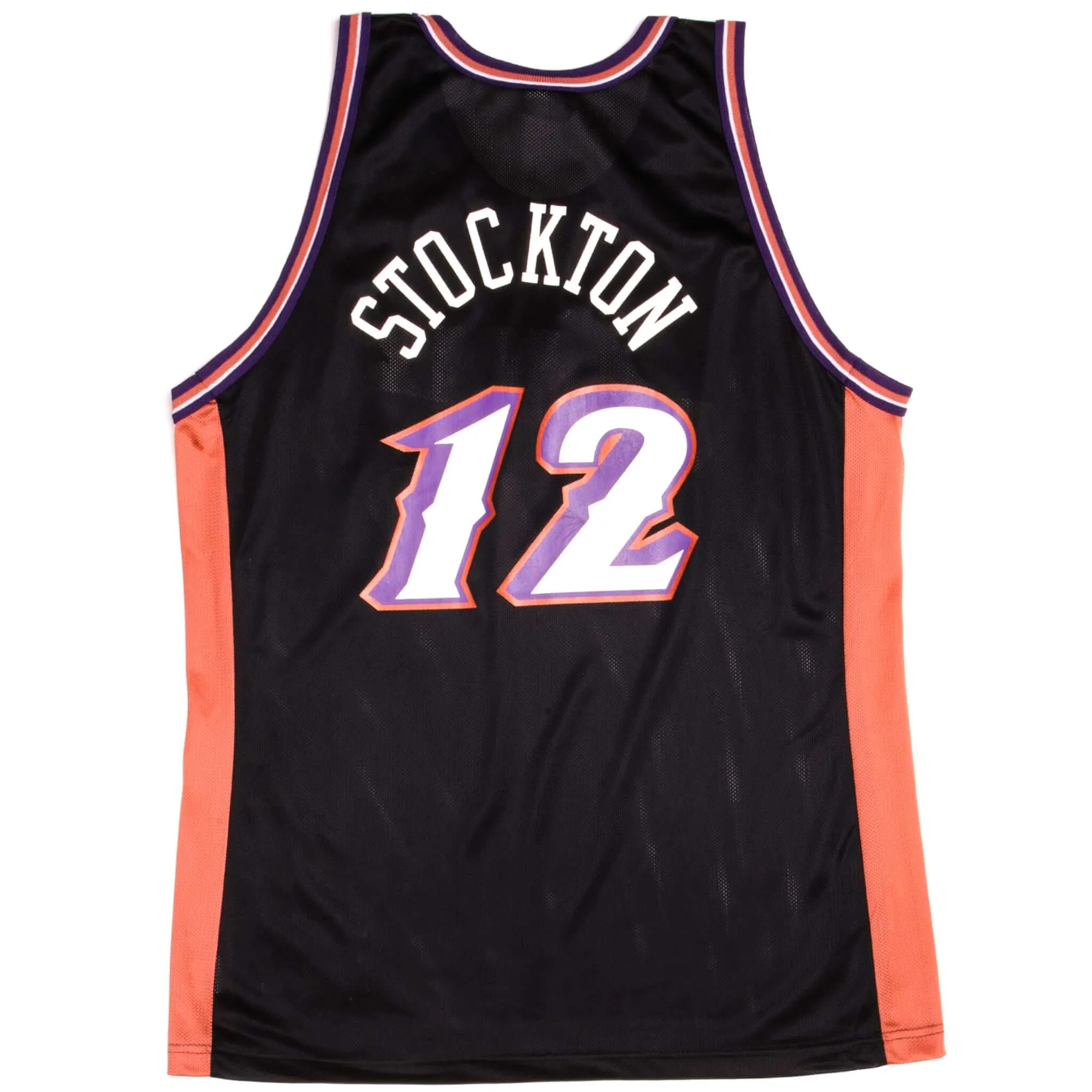 VINTAGE CHAMPION NBA UTAH JAZZ STOCKTON #12 JERSEY 1990s SIZE 48