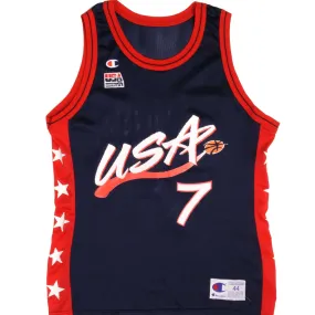 VINTAGE CHAMPION TEAM USA BASKETBALL D ROBINSON 7 JERSEY 1996 SIZE LARGE MADE IN USA