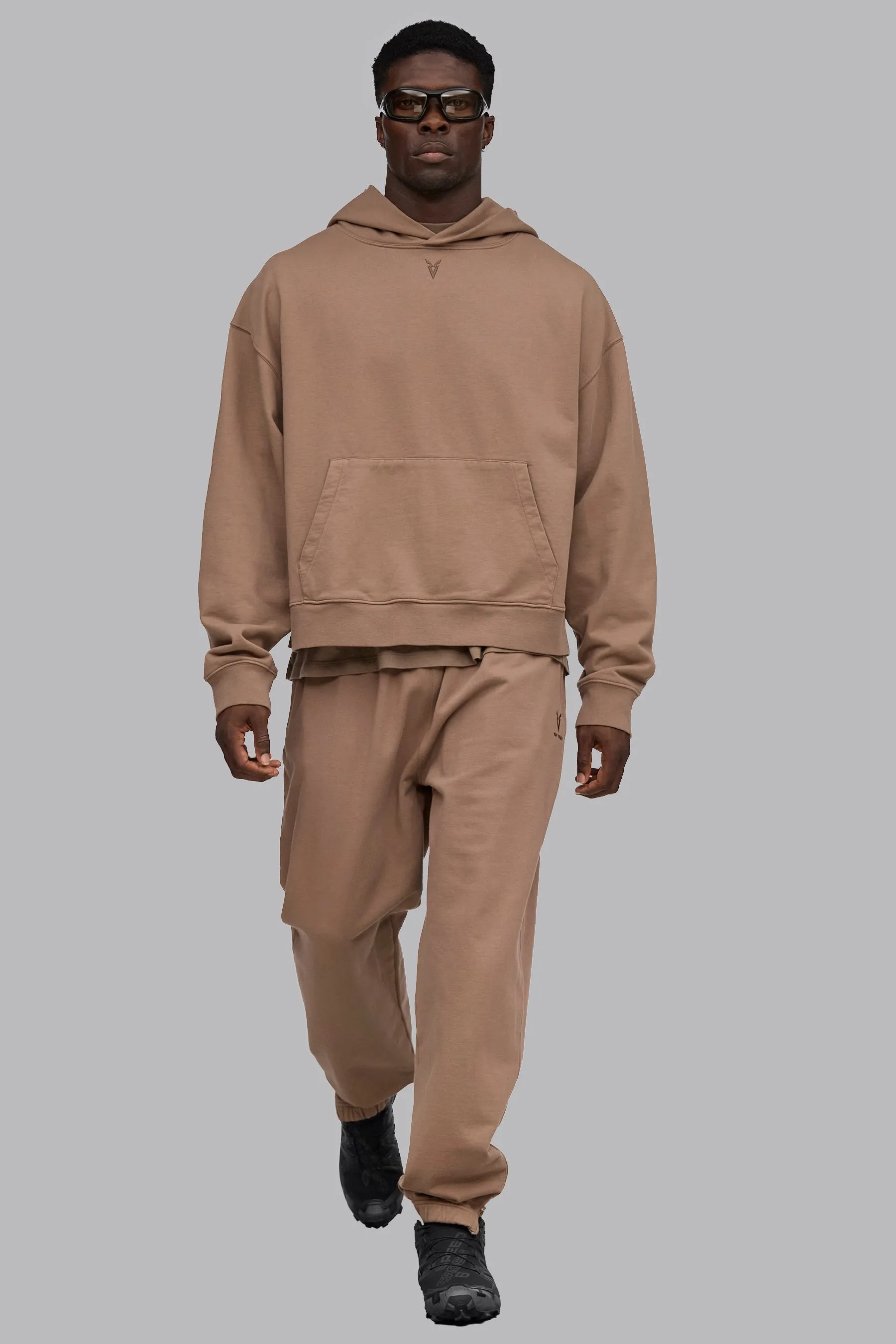 V_LYFE420 BOXY HOODIE - Tan