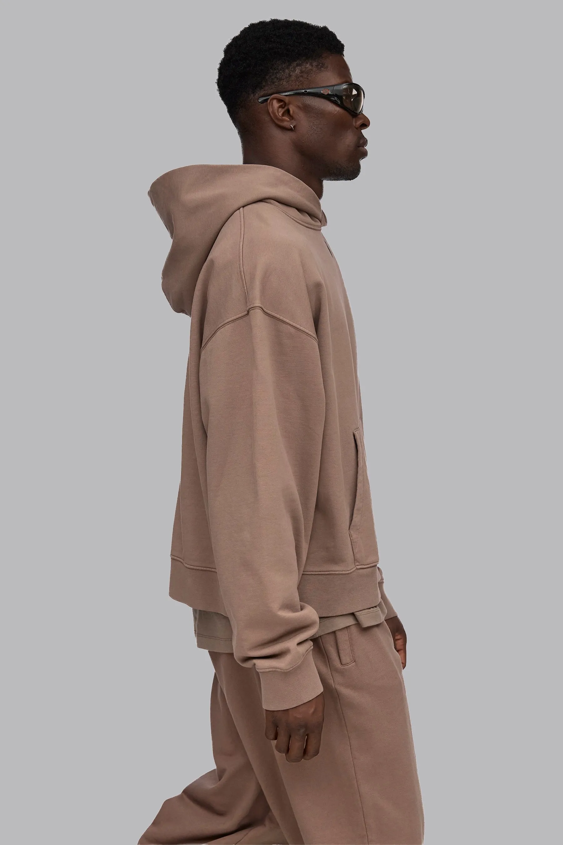 V_LYFE420 BOXY HOODIE - Tan