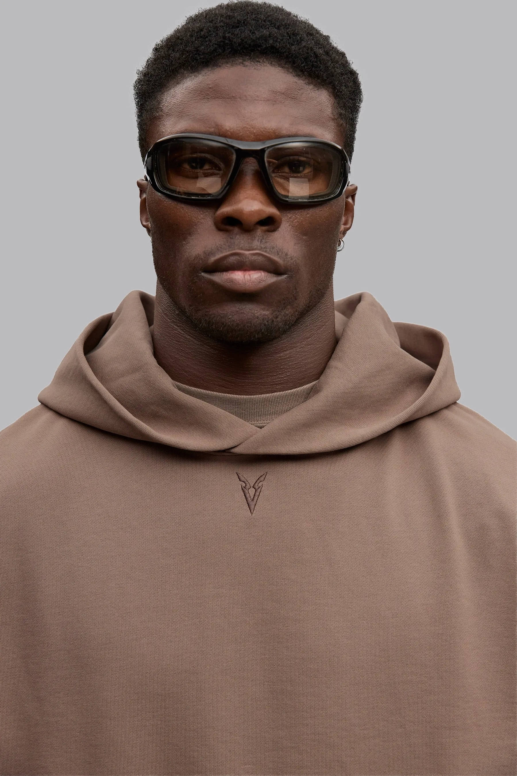 V_LYFE420 BOXY HOODIE - Tan