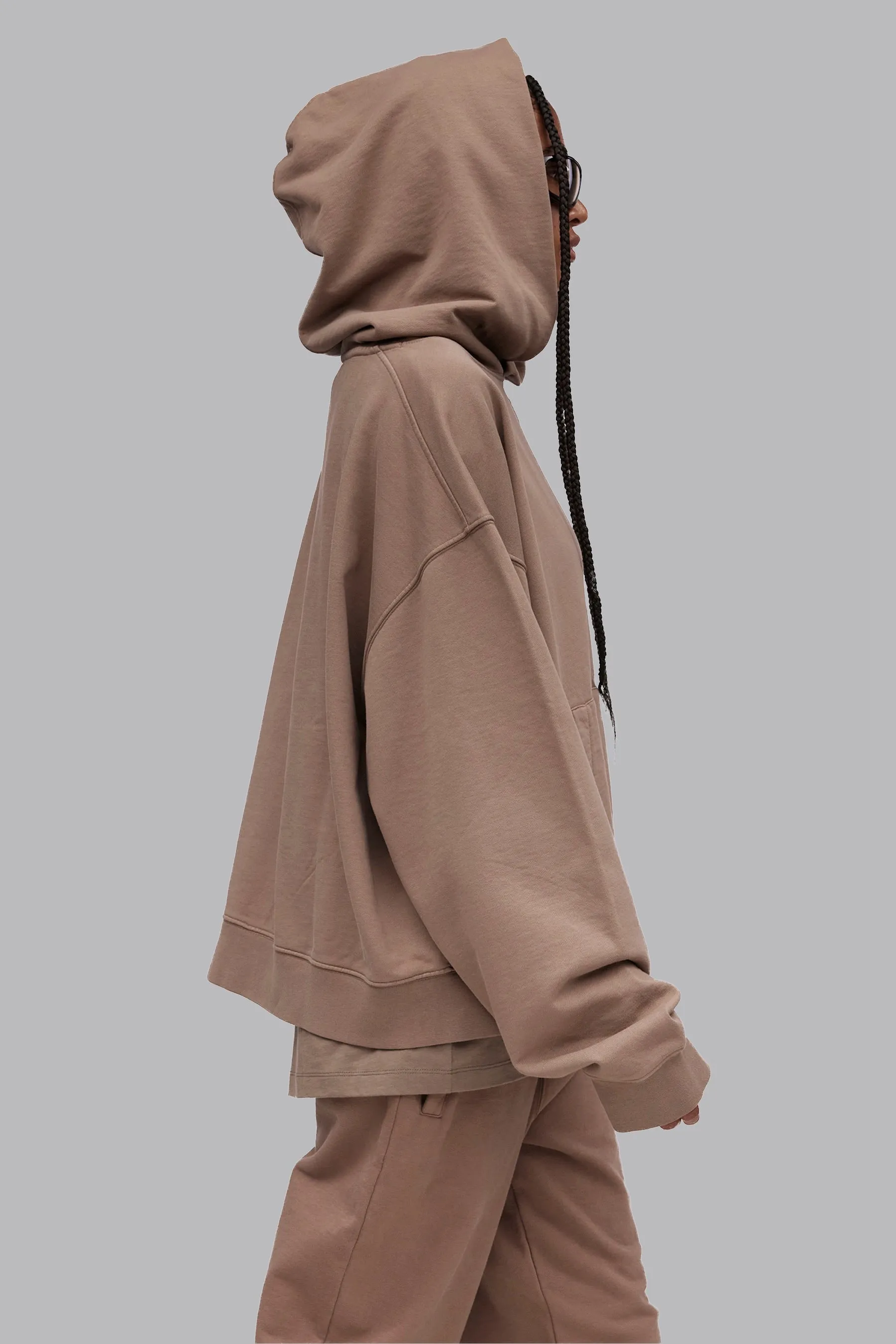 V_LYFE420 BOXY HOODIE - Tan