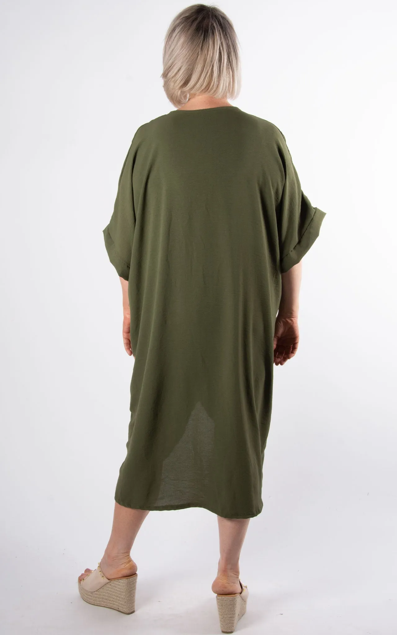 Whoopi V-neck Dress | Khaki