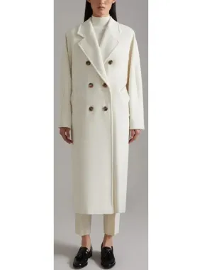 Women’s Double-Breasted Wool and Cashmere-blend Icon Coat, White