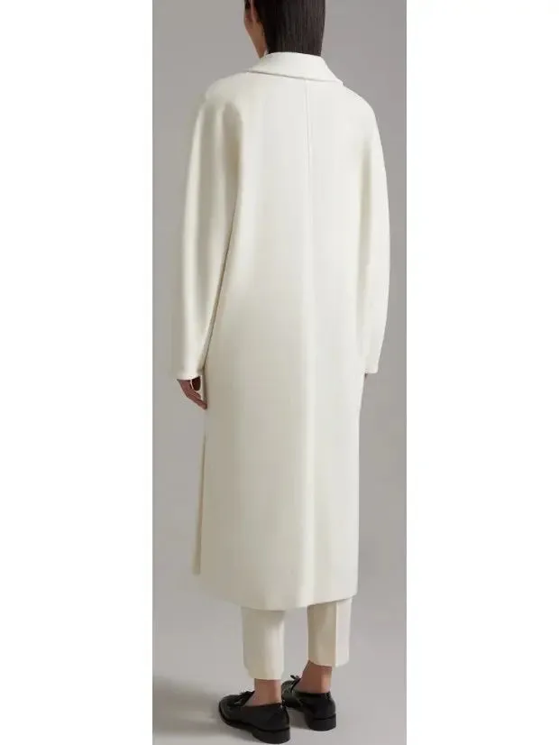 Women’s Double-Breasted Wool and Cashmere-blend Icon Coat, White