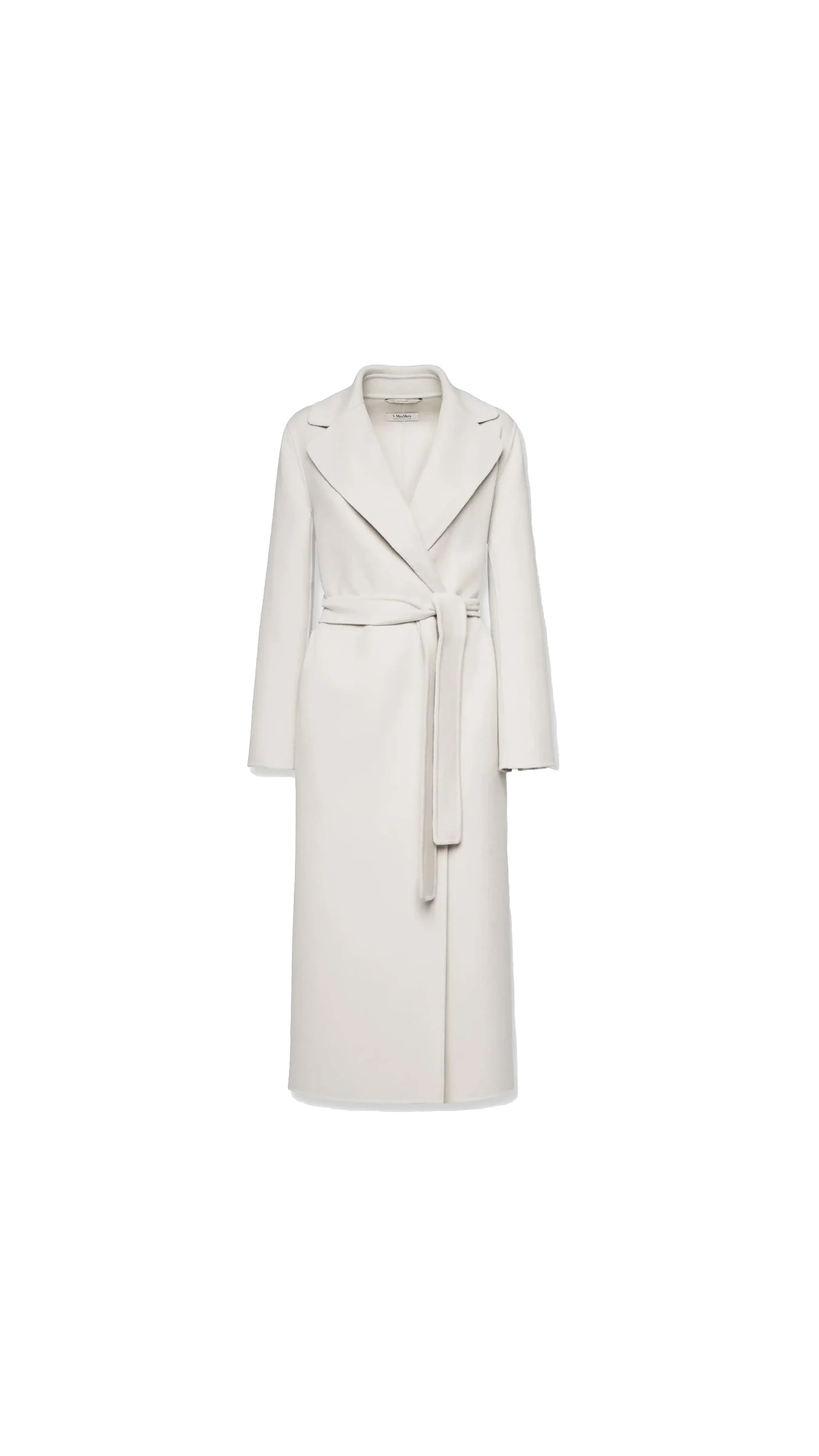Wool Coat with Belt - Pearl Grey