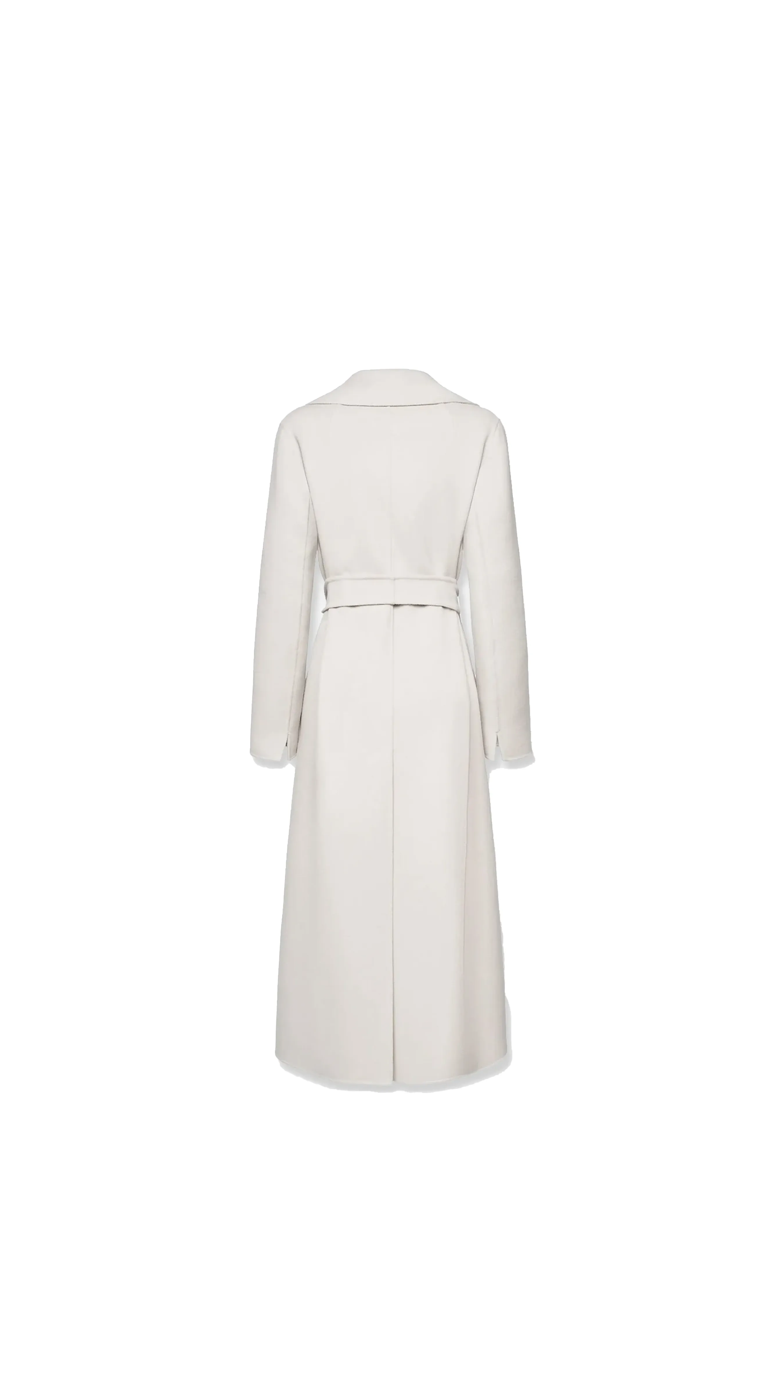 Wool Coat with Belt - Pearl Grey