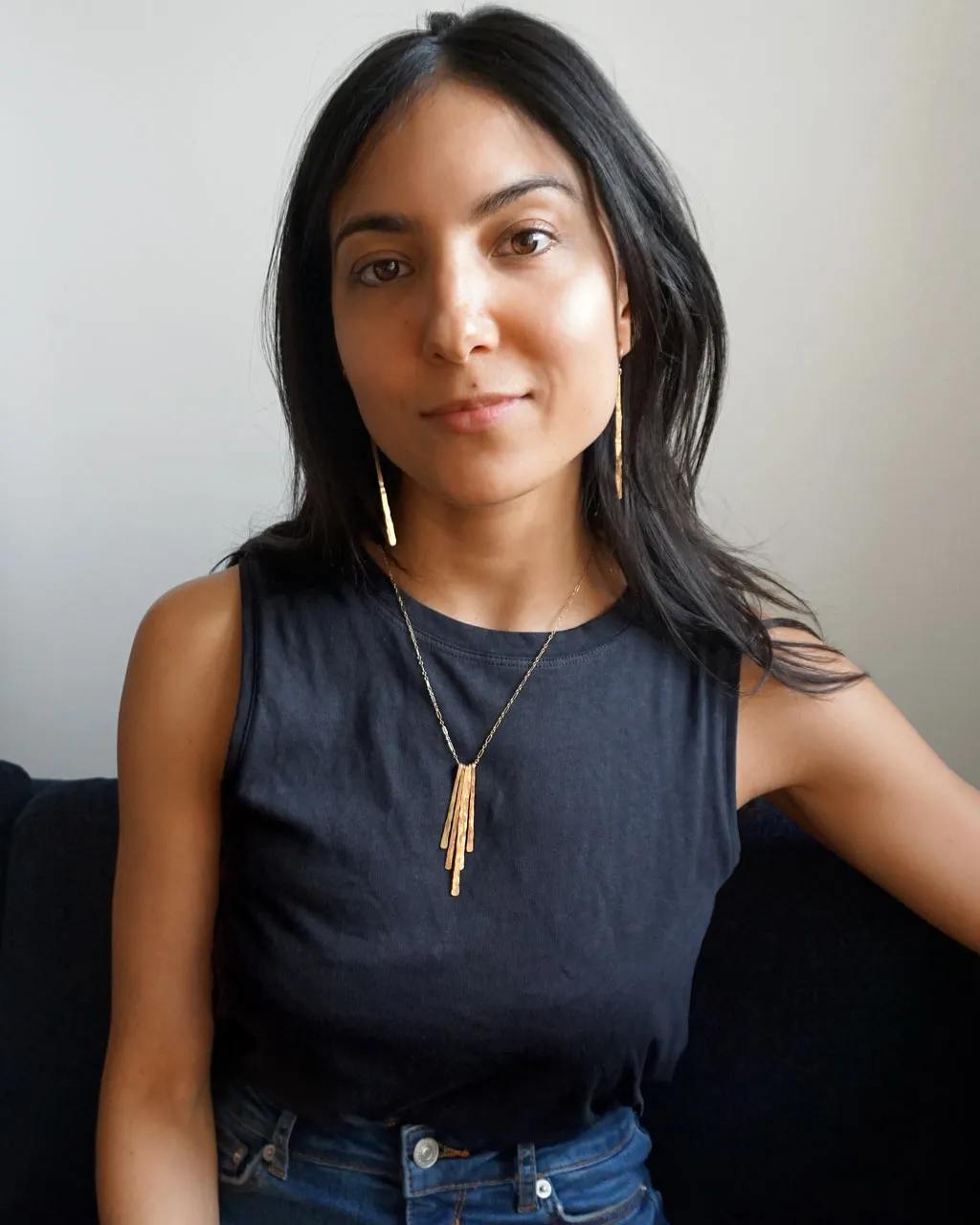 XL Single Stroke Fringe Earrings